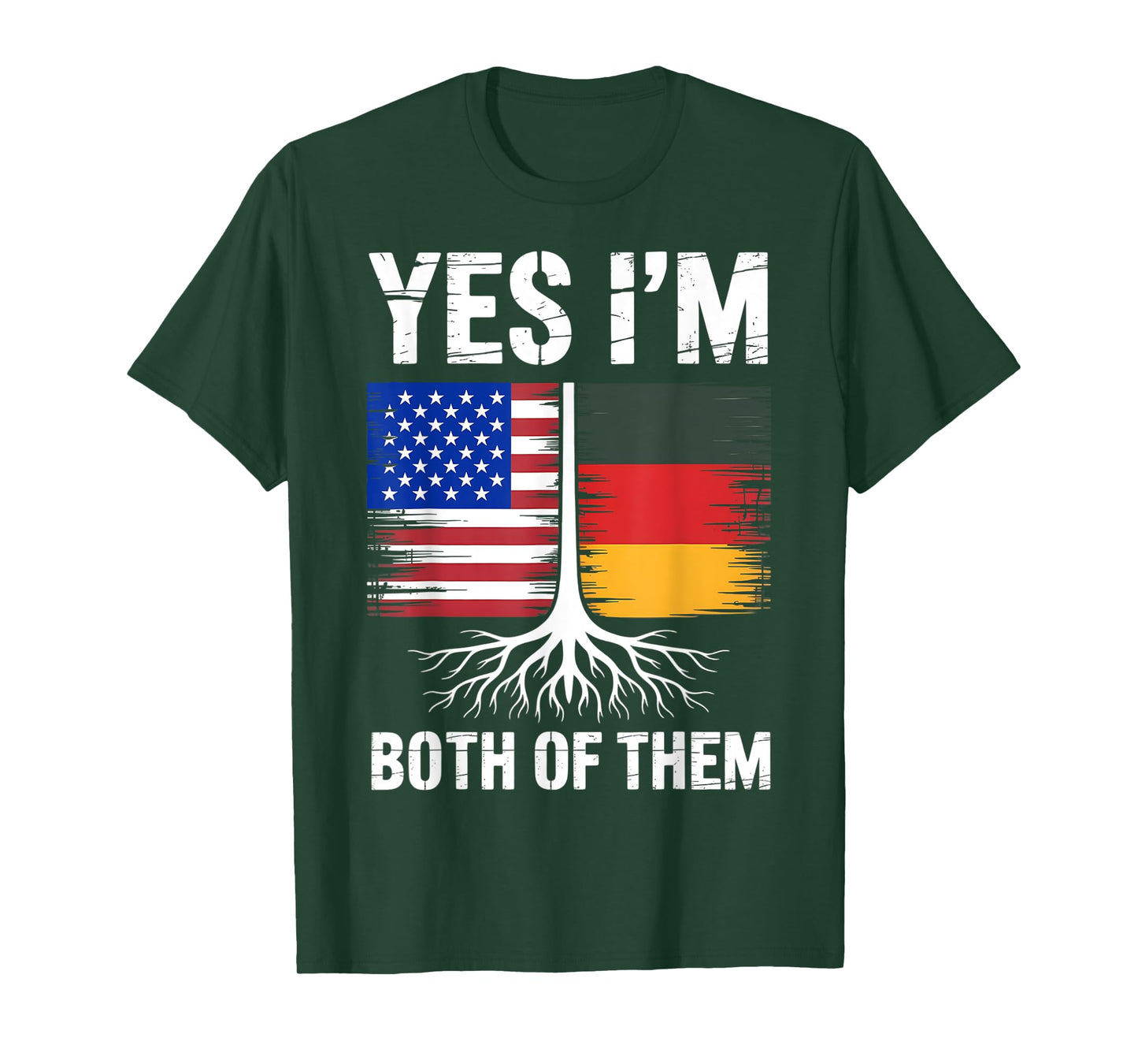 Yes I'm Both American and German Roots DNA Pride T-Shirt