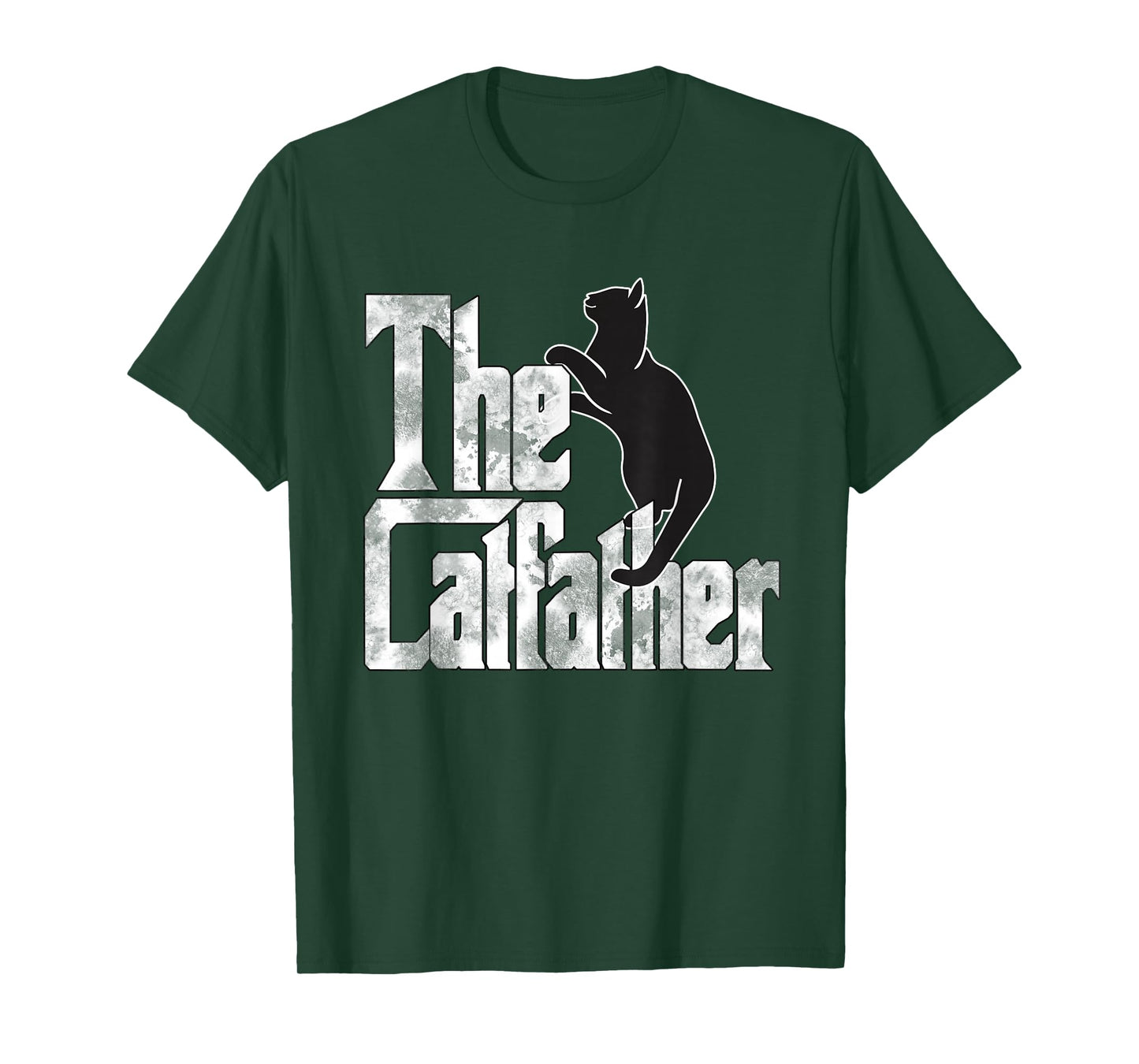 The Catfather Black Cat Father Mafia Whiskers Male Daddy T-Shirt