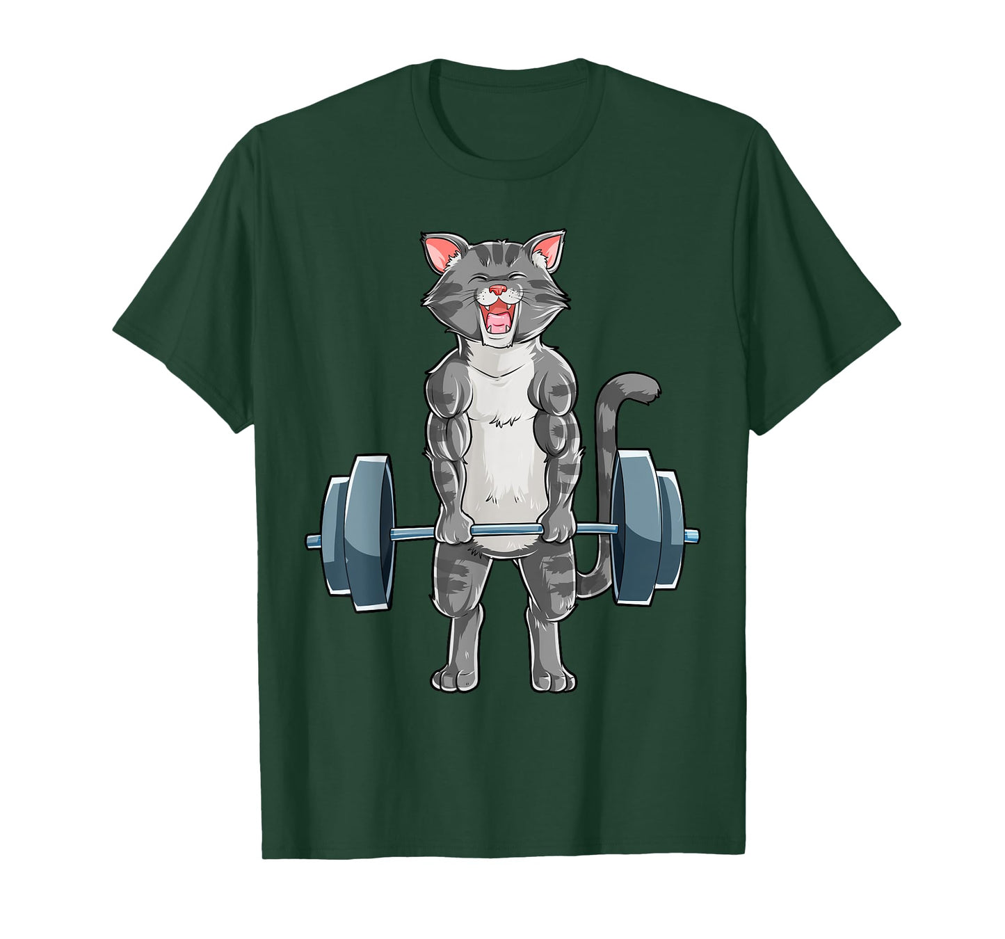Cat Weightlifting Powerlifting Deadlift Fitness Gym Workout T-Shirt