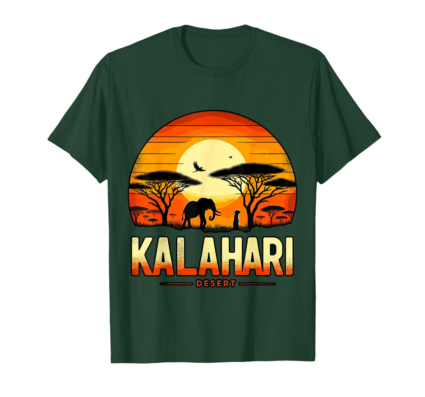 Kalahari Desert Africa Safari Elephant Sunset T-Shirt