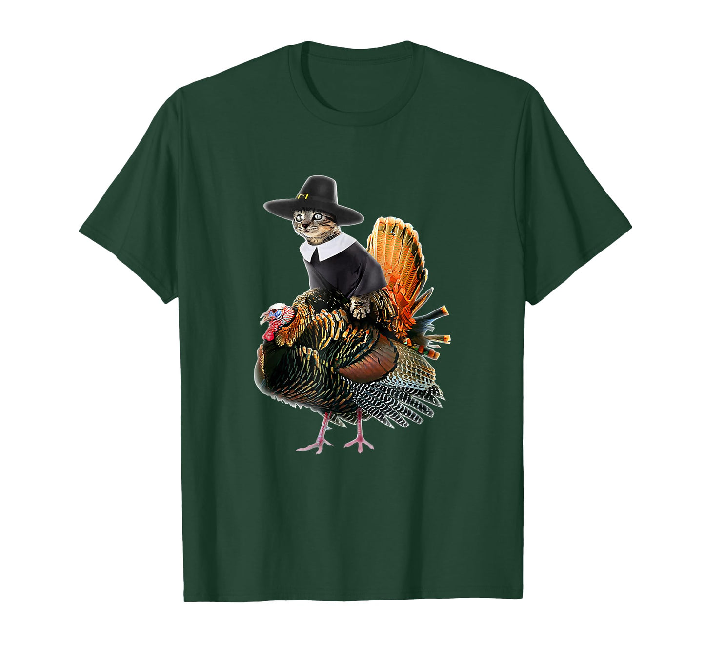 Thanksgiving Cat Pilgrim Costume Thanksgiving Turkey T-Shirt