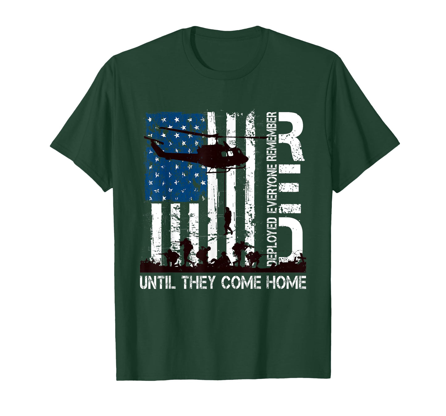 Red Friday Until They Come Home Distressed R.E.D. US Flag T-Shirt