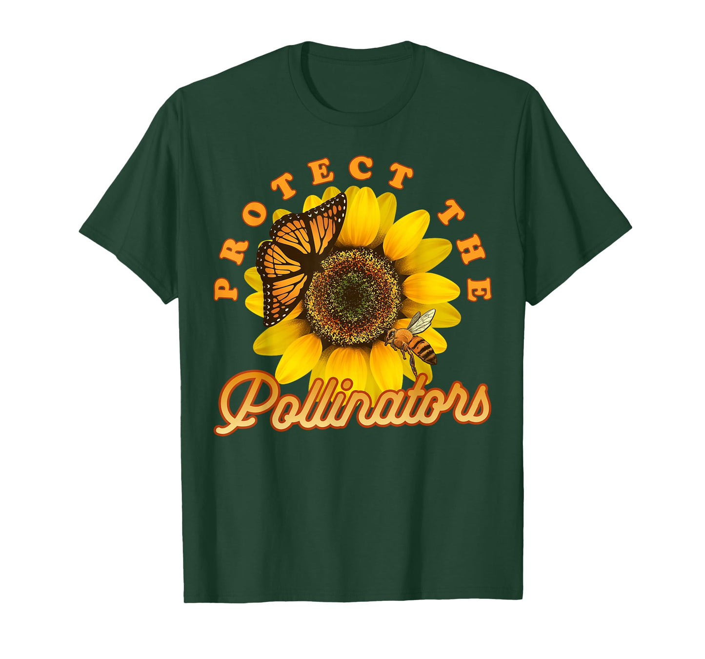 Cool Protect Pollinators Save the bees Sunflower T- shirt T-Shirt