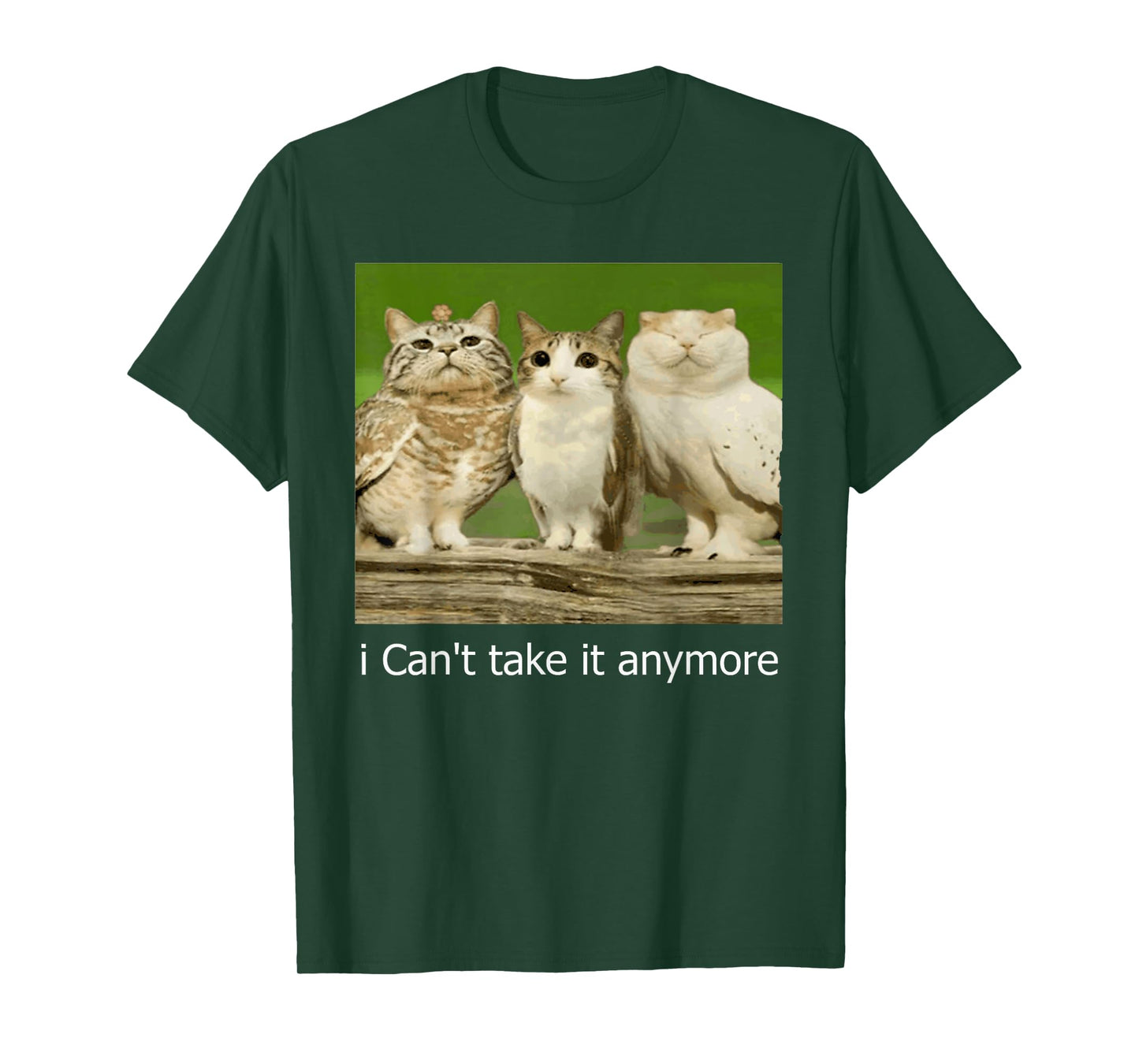 Cat Owl Funny Meowl Cursed Internet Trendy T-Shirt