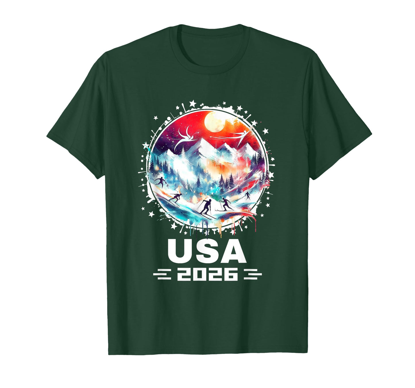 USA 2026 Go United States Winter Sports USA Team 2026 USA T-Shirt