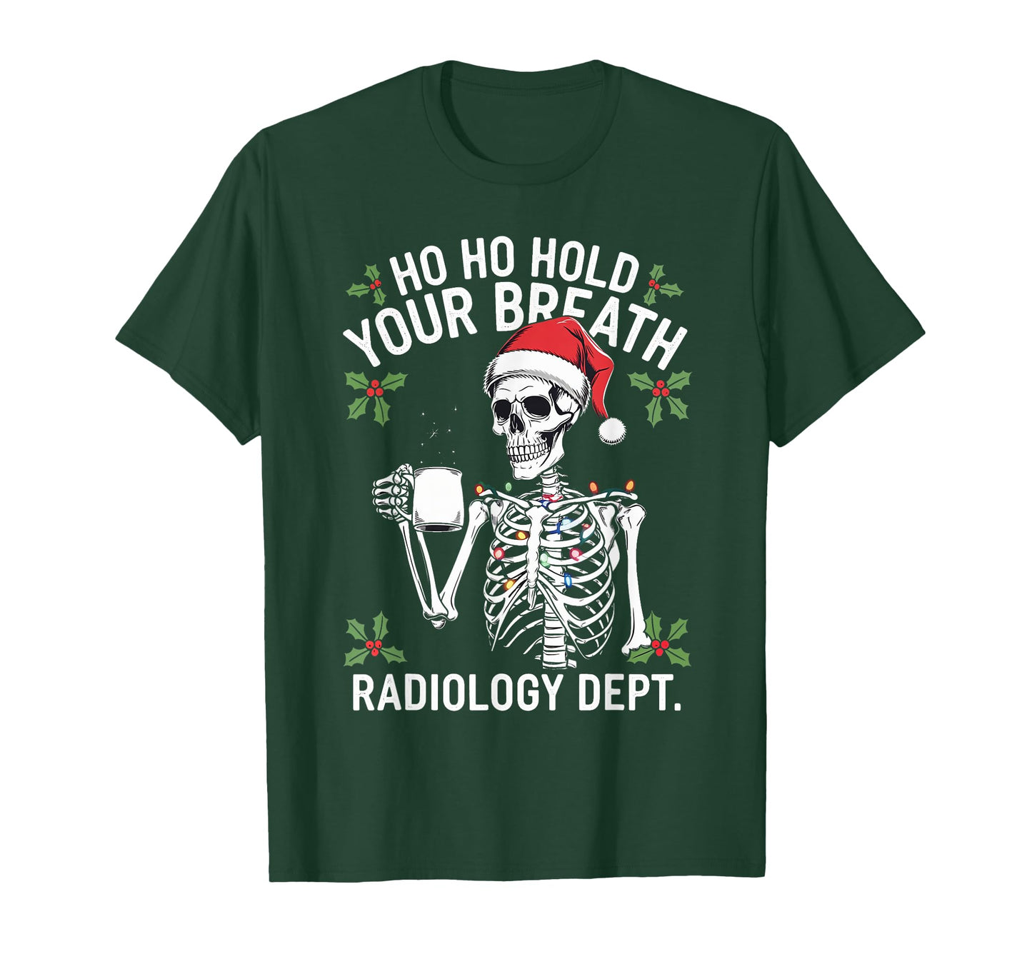 Christmas Radiology Tech Skeleton Xray Tech CT MRI Women T-Shirt