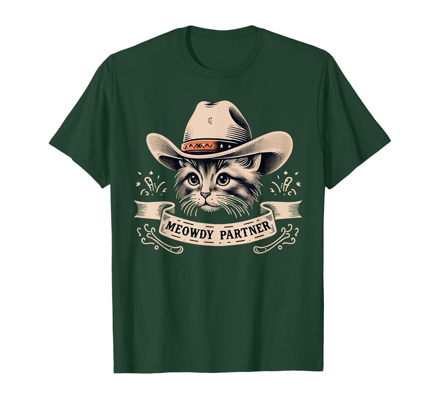 Cat Cowboy Funny Mashup Meowdy Partner Western Countries T-Shirt