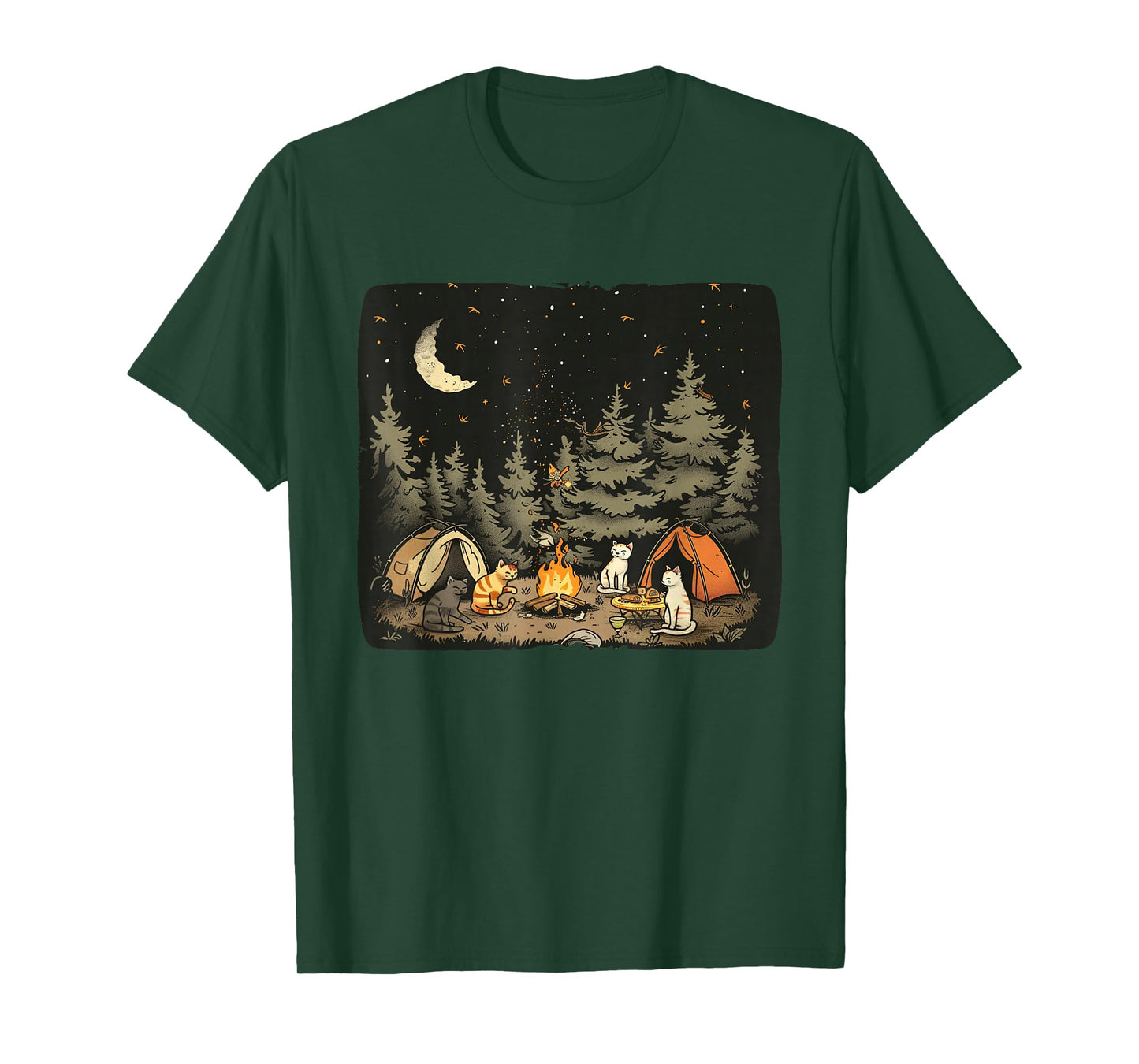 Camping Cat Costume for funny Adventures in Nature T-Shirt