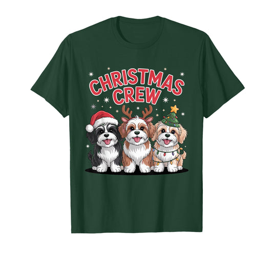 Christmas Crew Xmas Puppy Dog Breed Funny Christmas Havanese T-Shirt
