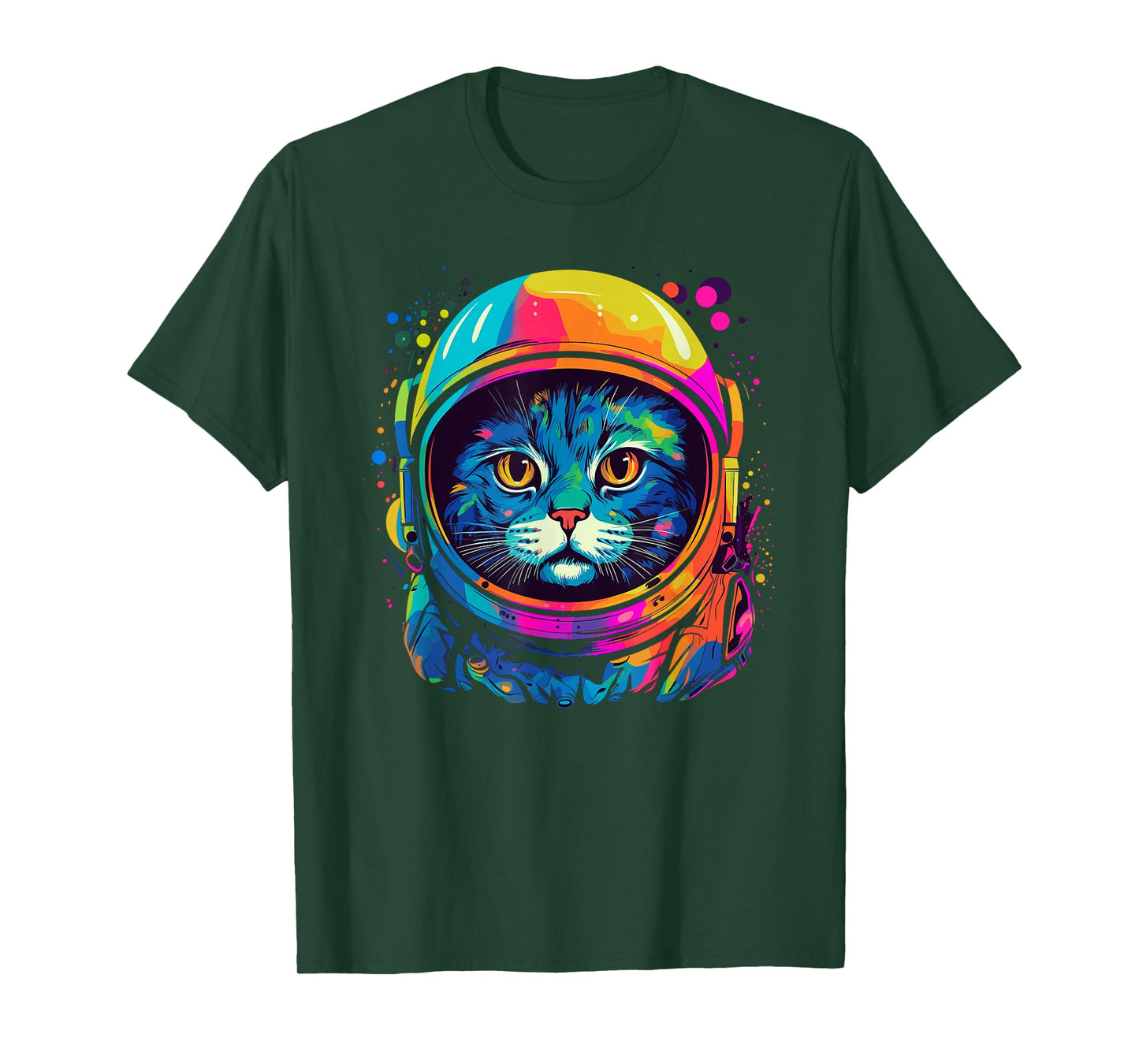 Space Gifts Cat Mom Cat Dad Men Women Kids Astronaut Space T-Shirt