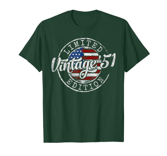 Vintage 1951 74th Birthday Gifts for Men Women 74 Year Old T-Shirt