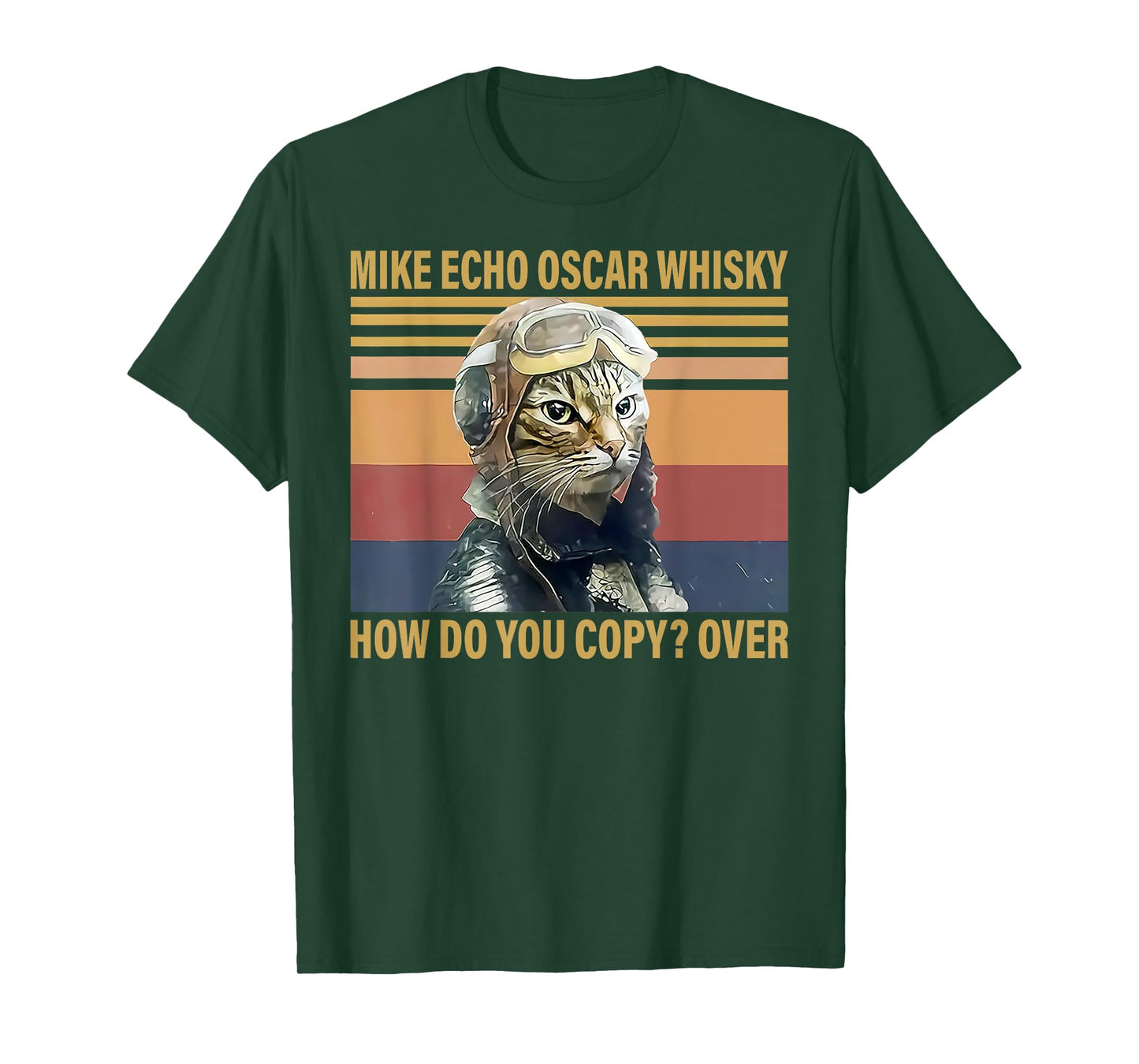 Cat Mike Echo Oscar Whisky How Do You Copy Over Vintage T-Shirt