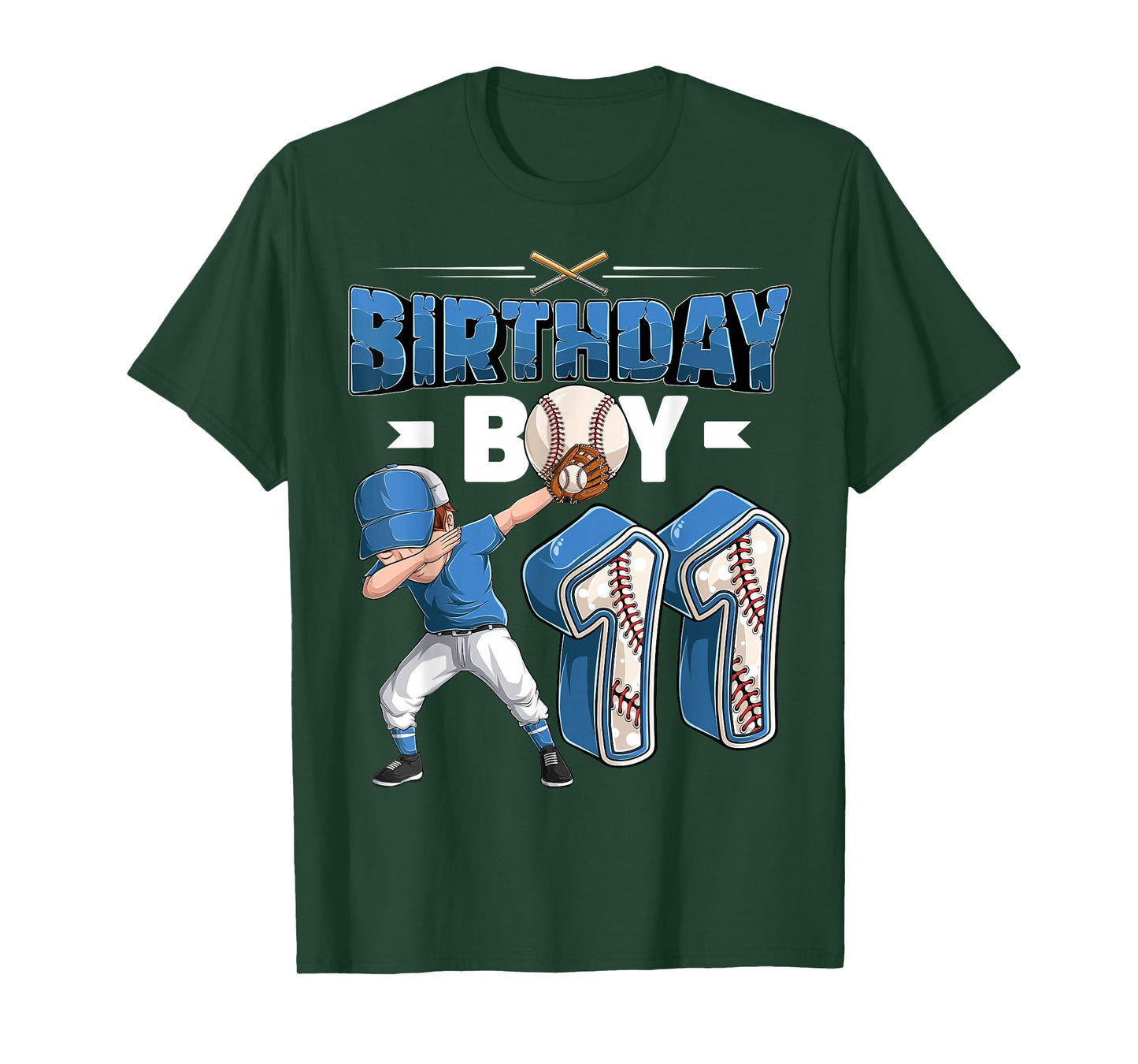 Dabbing Boy 11 Year Old Baseball Player 11th Birthday Party T-Shirt