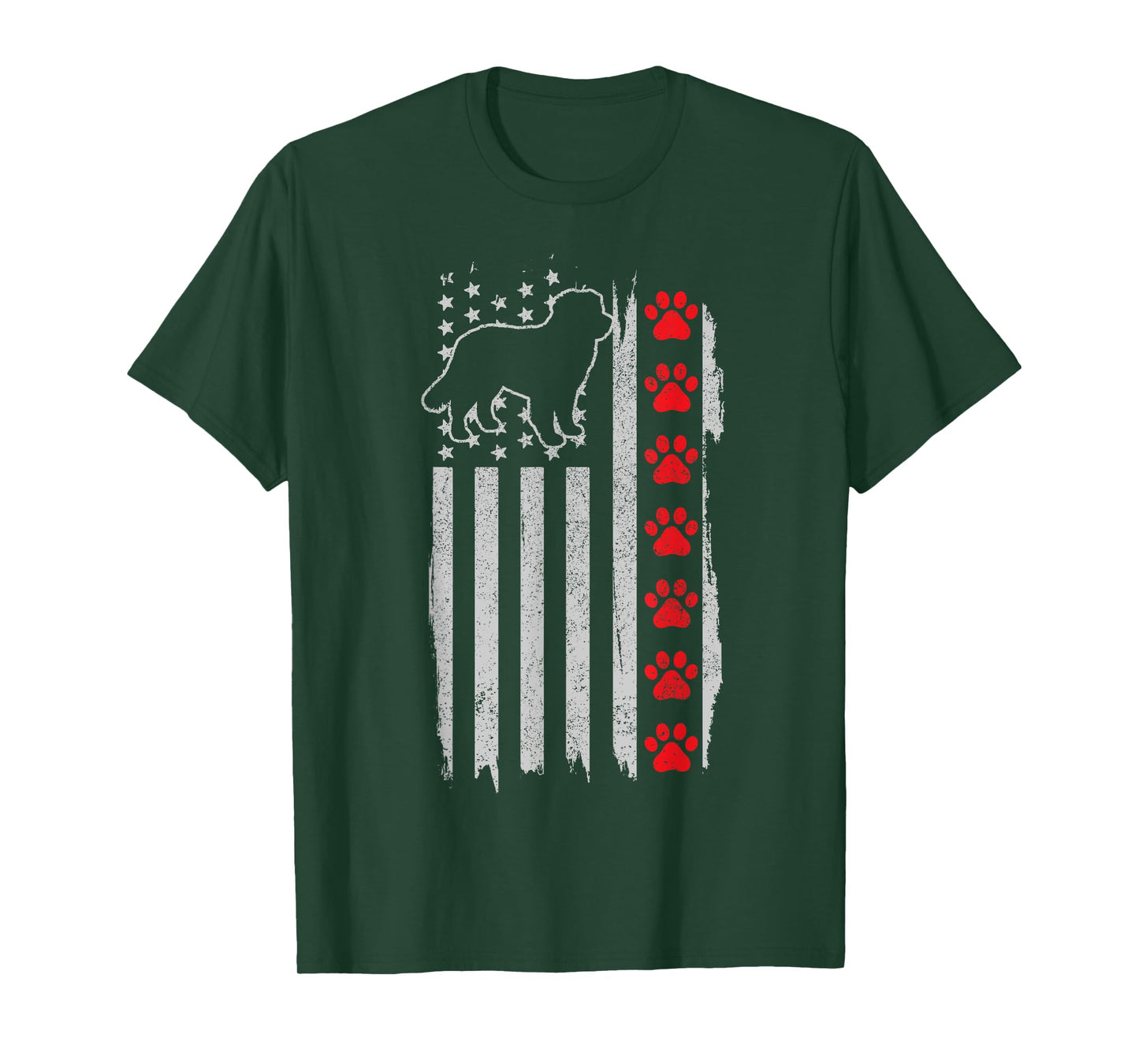 Bernese Mountain Dog American Flag 4th Of July Patriotic Dog T-Shirt