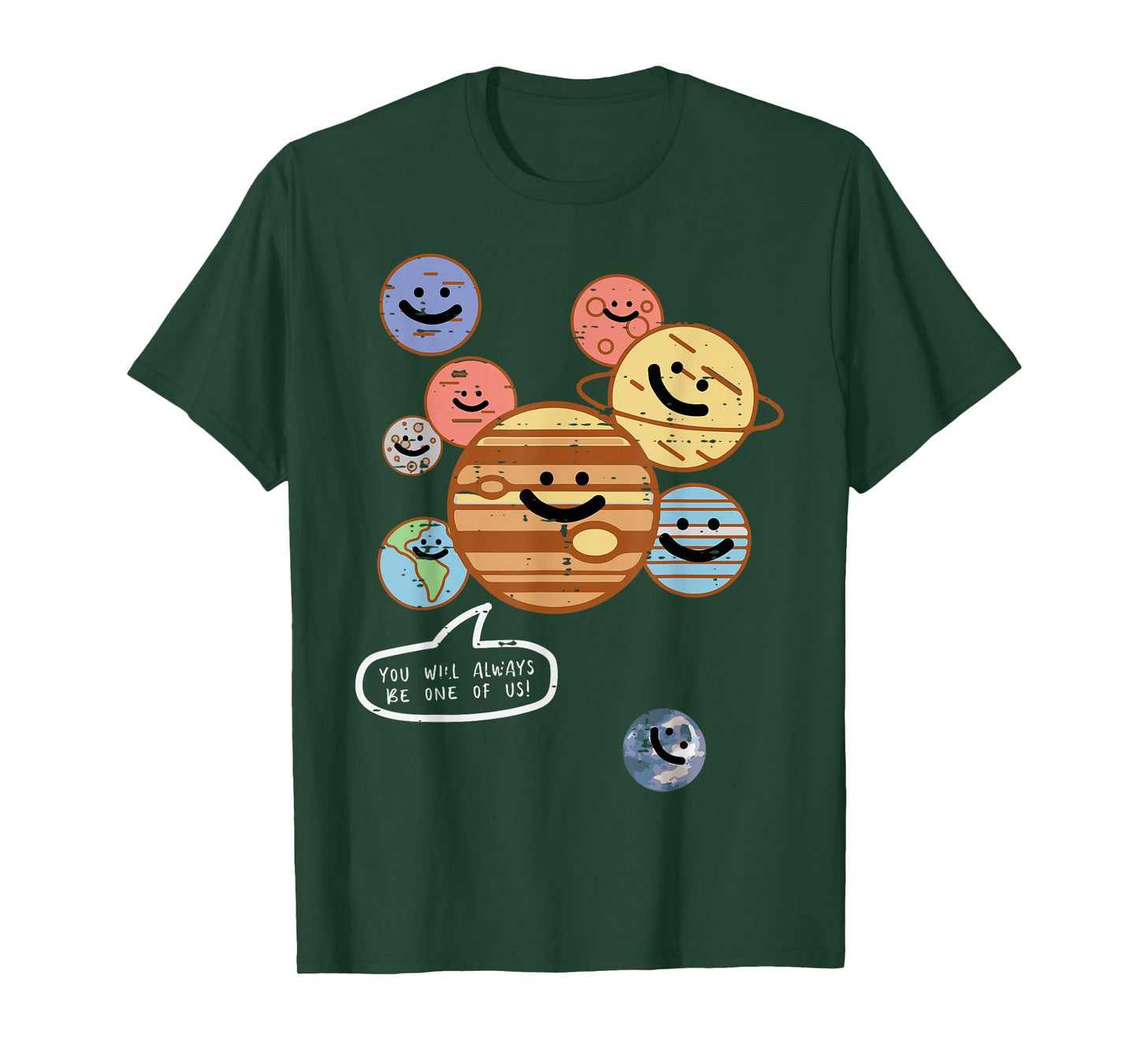 Planets You Will Always Be One of Us Pluto Galaxy Women Men T-Shirt