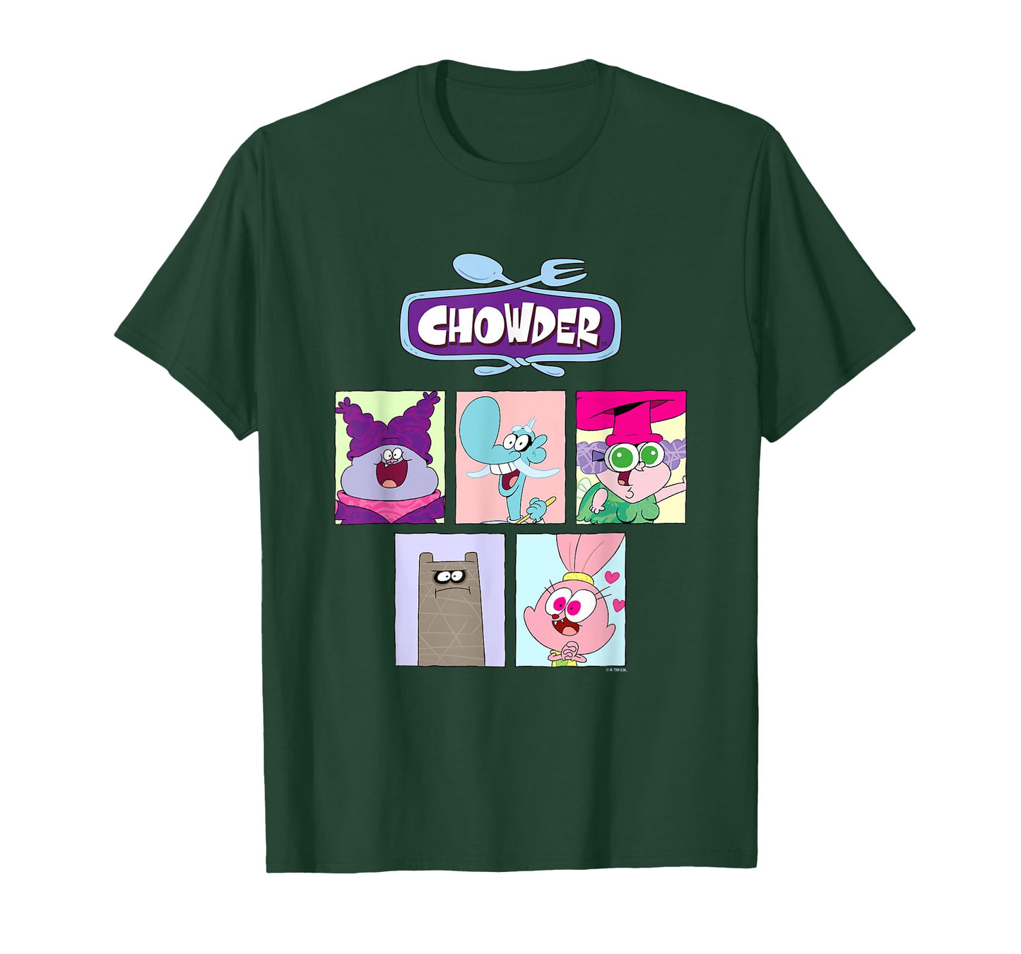 Chowder Main Characters Box Panels Collage T-Shirt