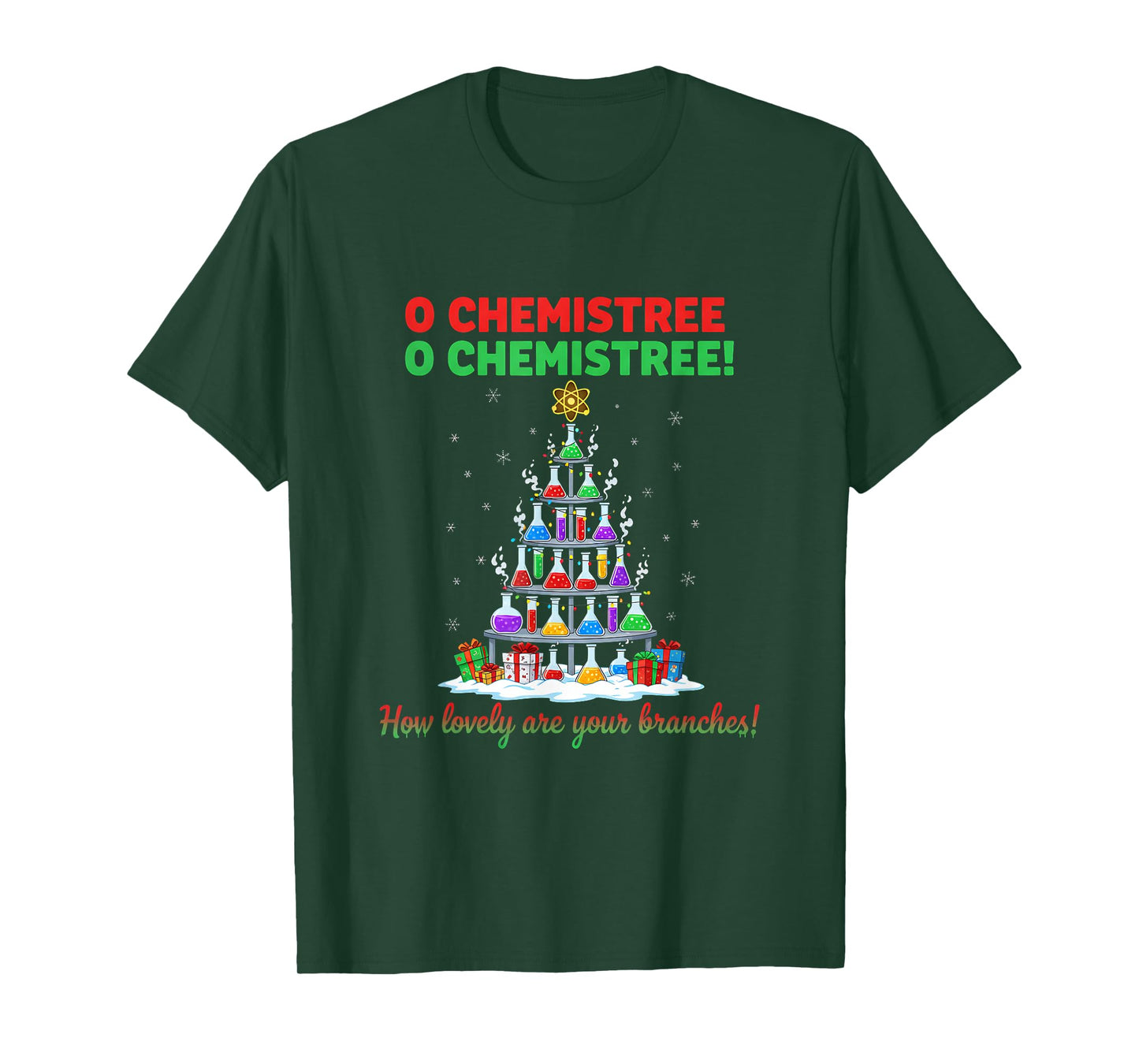 Oh Chemistree Christmas Funny Science Teacher T-Shirt
