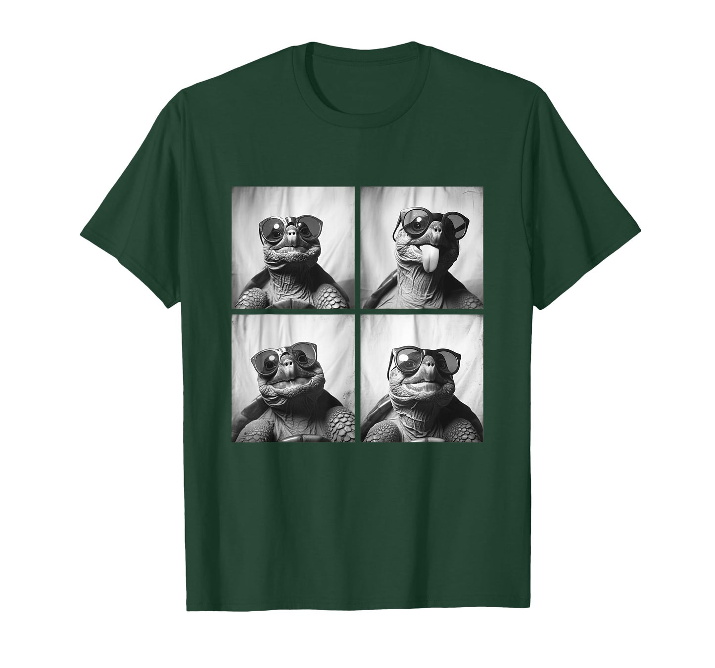 Funny Sea Turtles with Sunglasses Photo Booth Memes T-Shirt