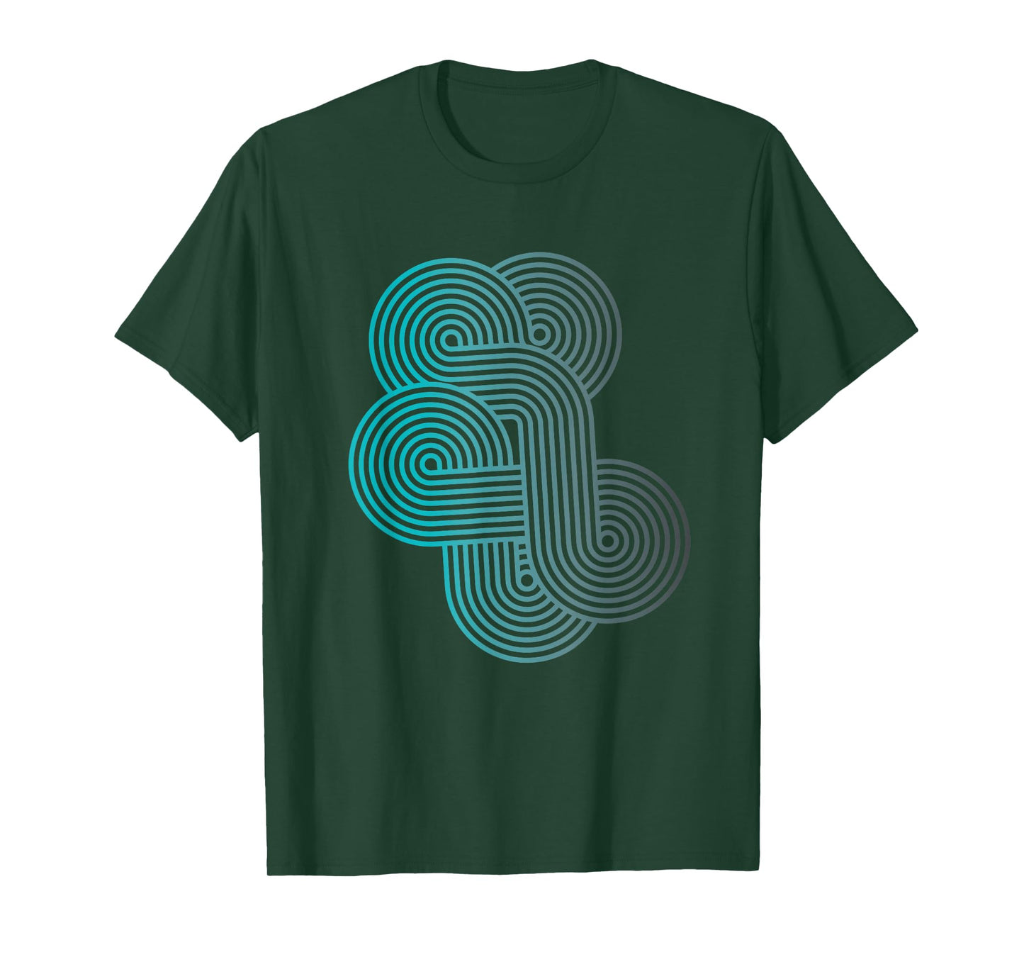 Modern Geometric Line Art Graphic Gradient T-Shirt T-Shirt