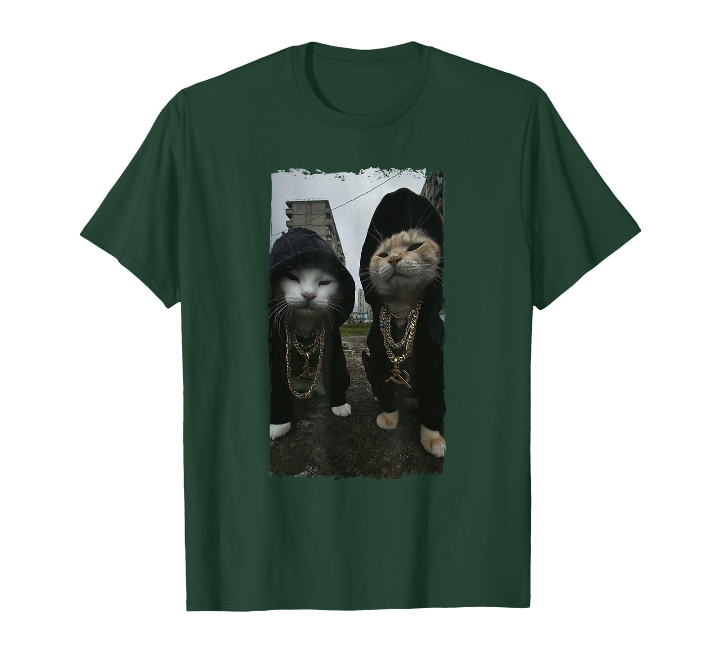 Gangster Cats Streetwear Cool cat Motif Funny T-Shirt
