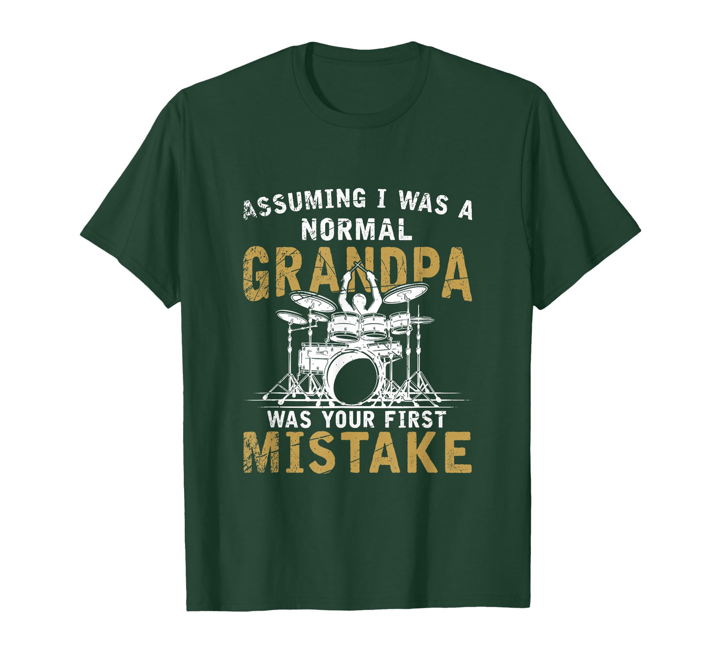 Grandpa Drummer Father's Day Gift Drum Kit T-Shirt