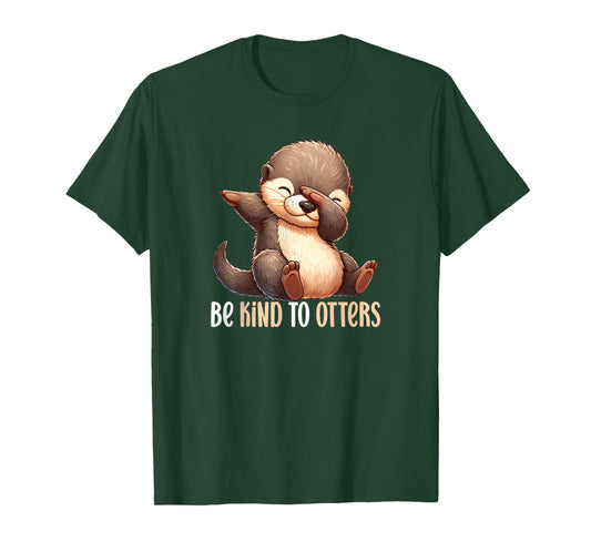 Be Kind To Otters Dabbing Sea Otter Cute World Otter Day T-Shirt
