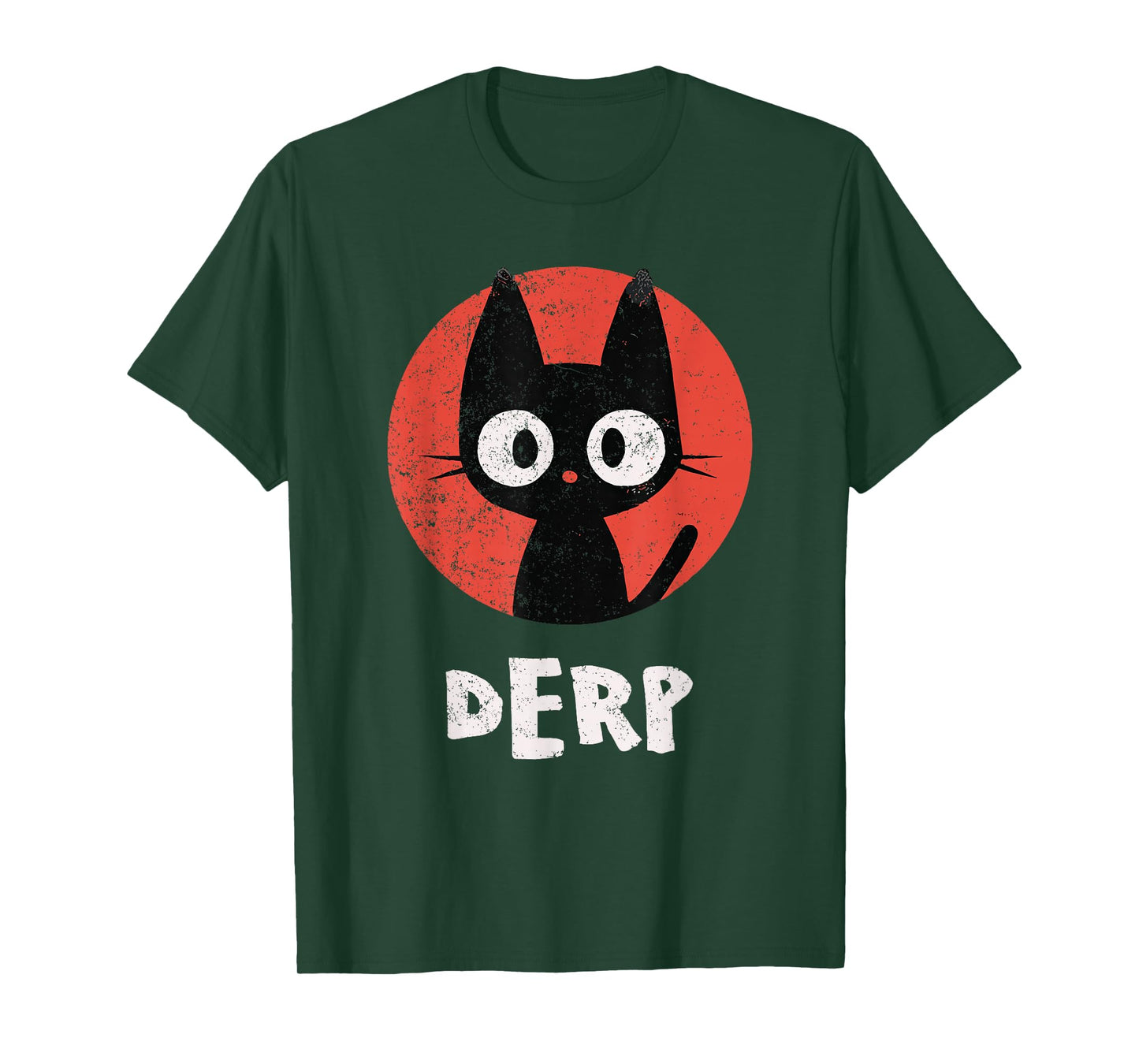 Funny Black Cat Derp T-Shirt