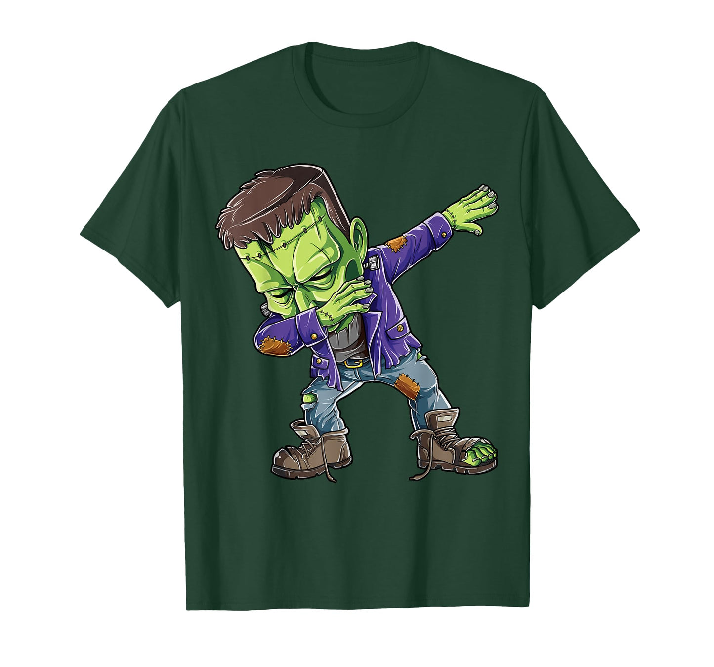 Halloween Boys Men Dabbing Frankenstein Monster Zombie Dab T-Shirt