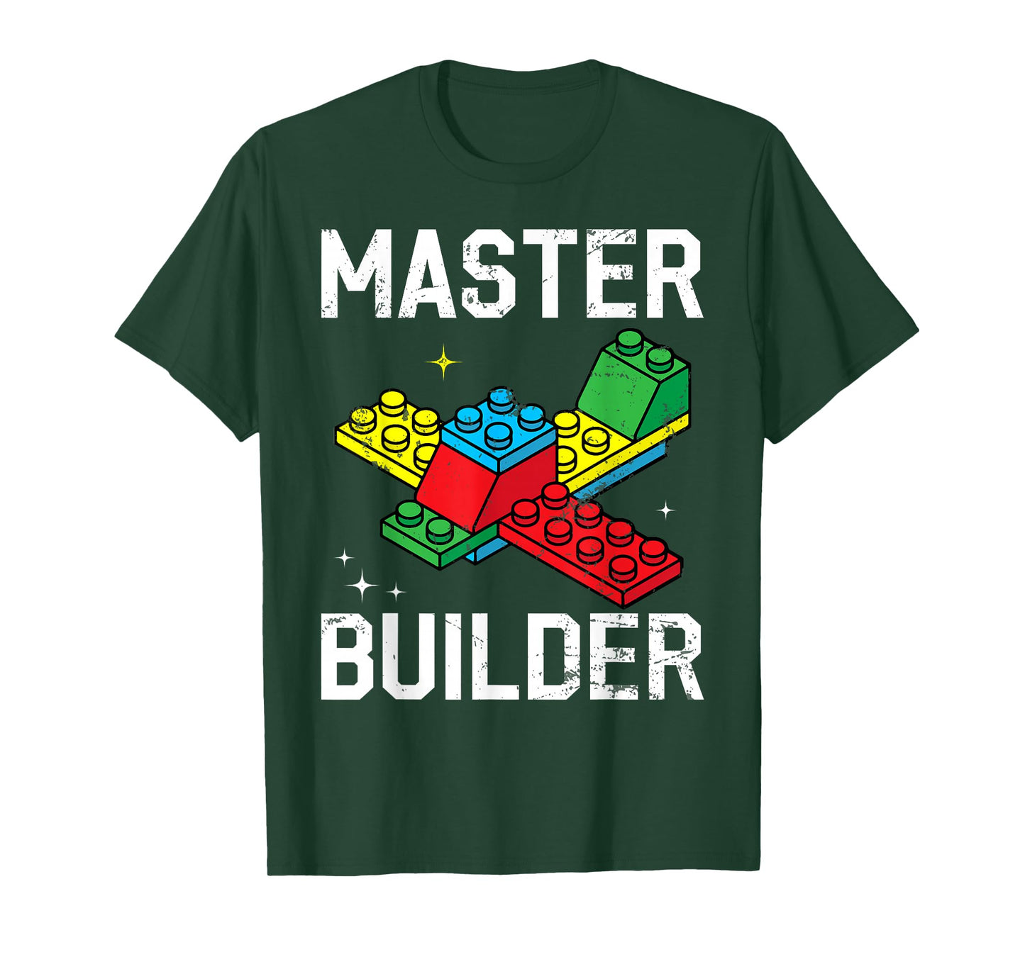 Master Builder Kids Building Blocks Brick Toy for Boys & Men T-Shirt