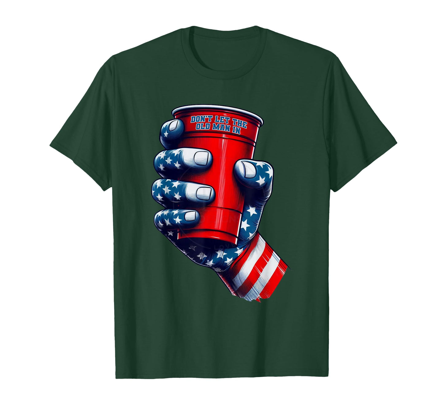 Retro Don't let The Old Man in American Flag T-Shirt