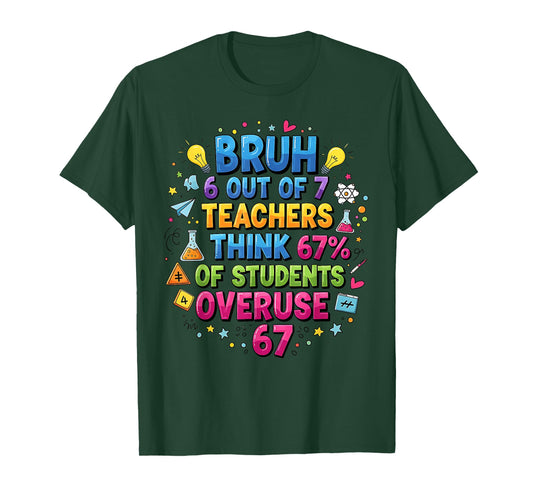 6 Out of 7 Teachers Think 67% of Students Overuse 67 T-Shirt