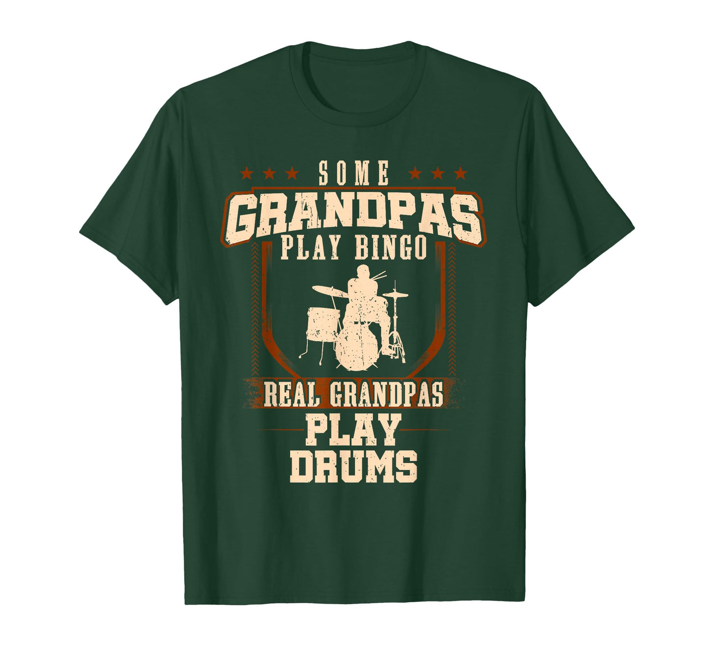 Some Grandpas Play Bingo Real Grandpas Play Drums T-Shirt