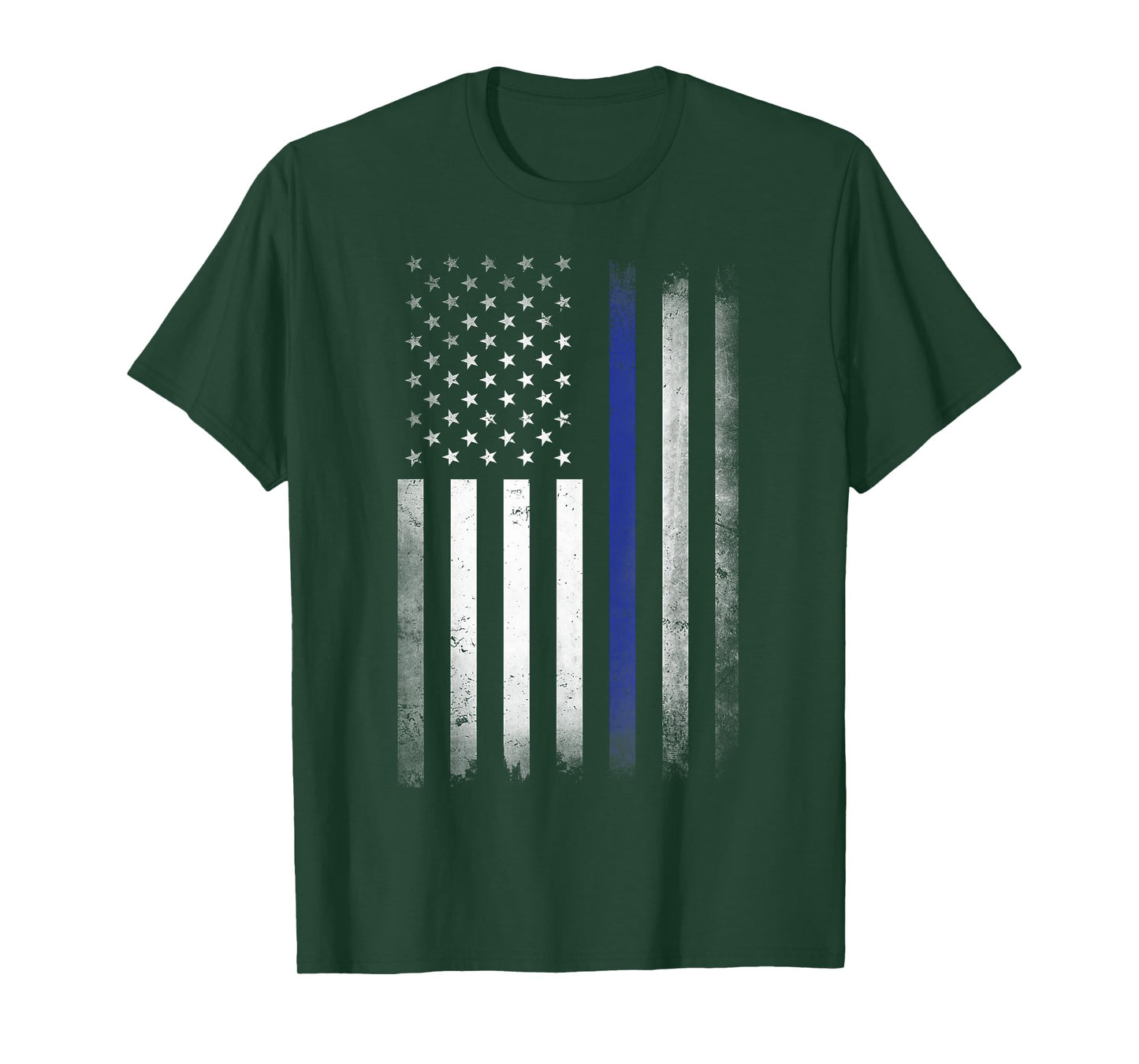 US Police USA American Flag Back the Blue Lives Matter T-Shirt