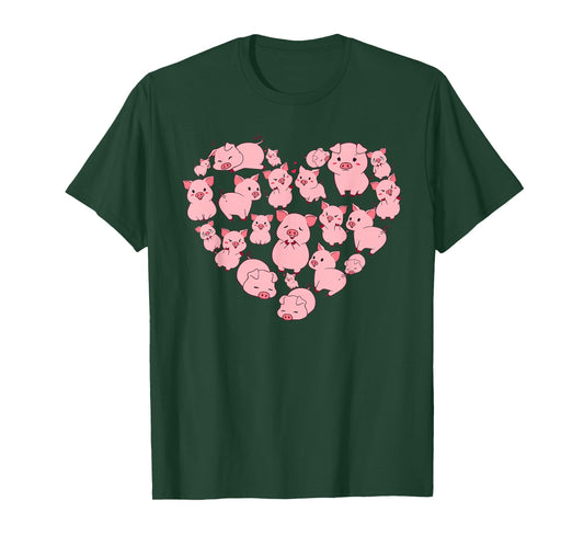 Cool Pig Art For Women Girls Unique Pig Animal Pig Lover T-Shirt