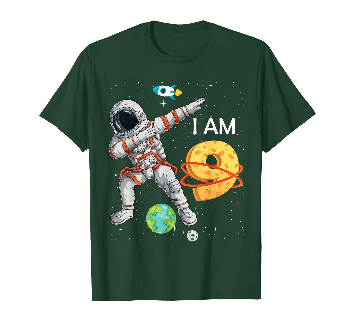 9 Years Old Birthday Boy Astronaut Space 9th B-Day T-Shirt