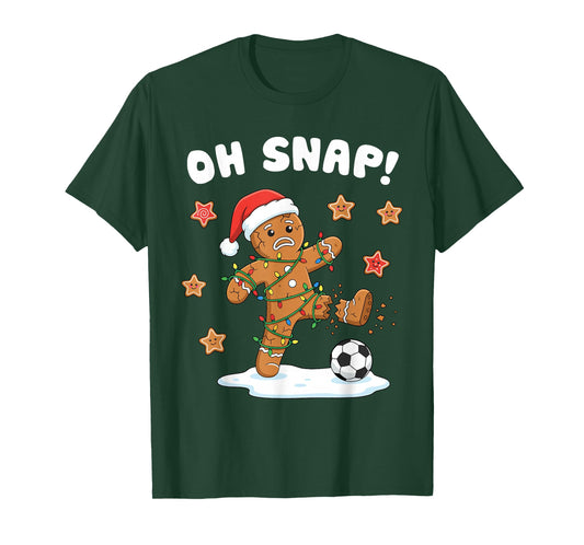 Christmas Gingerbread Oh Snap Cookie Xmas Holiday Soccer T-Shirt