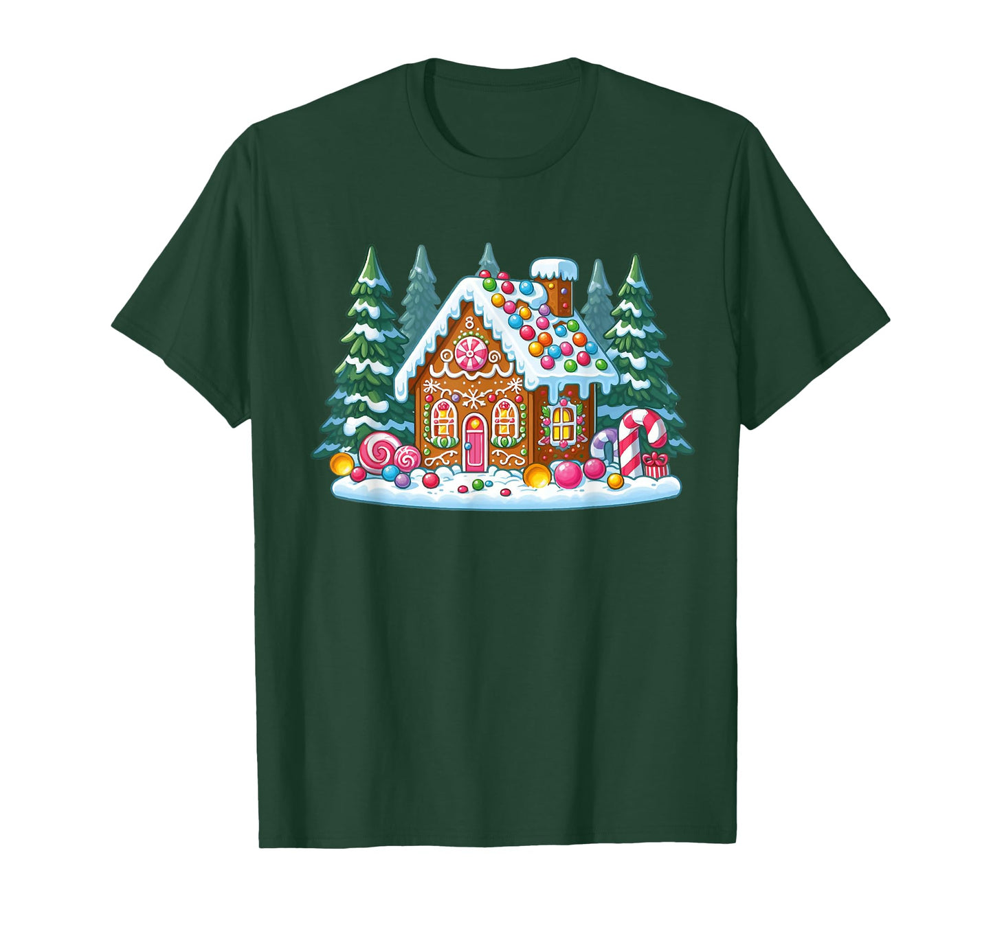 Christmas Gingerbread House Decorating Baking Candy Xmas T-Shirt