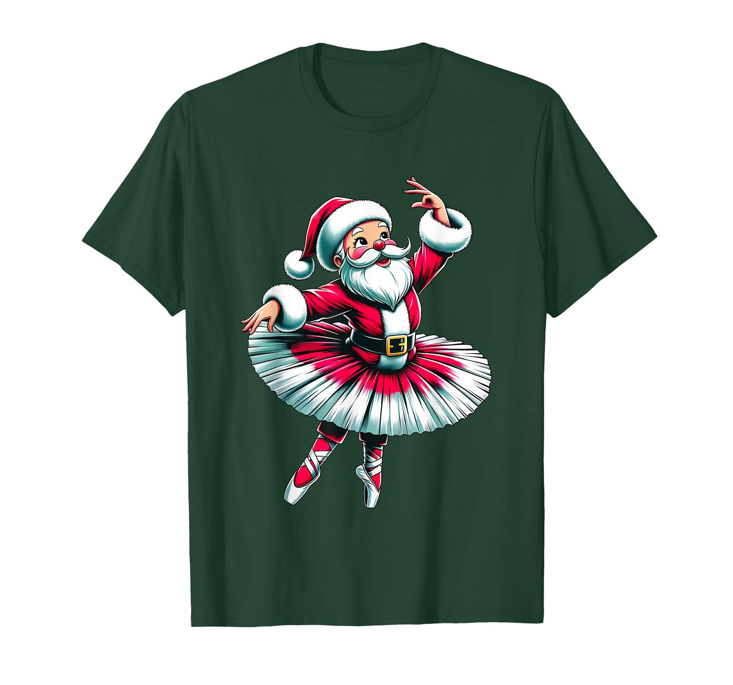 Ballerina Santa Claus Dancing T-Shirt