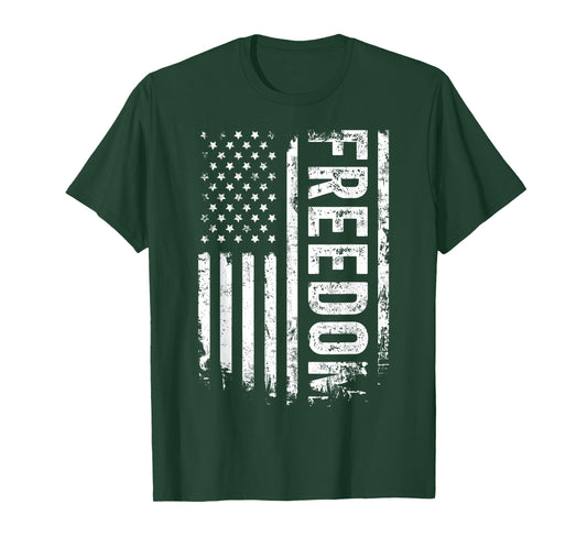 Vintage America Flag Freedom Grunge USA Design T-Shirt