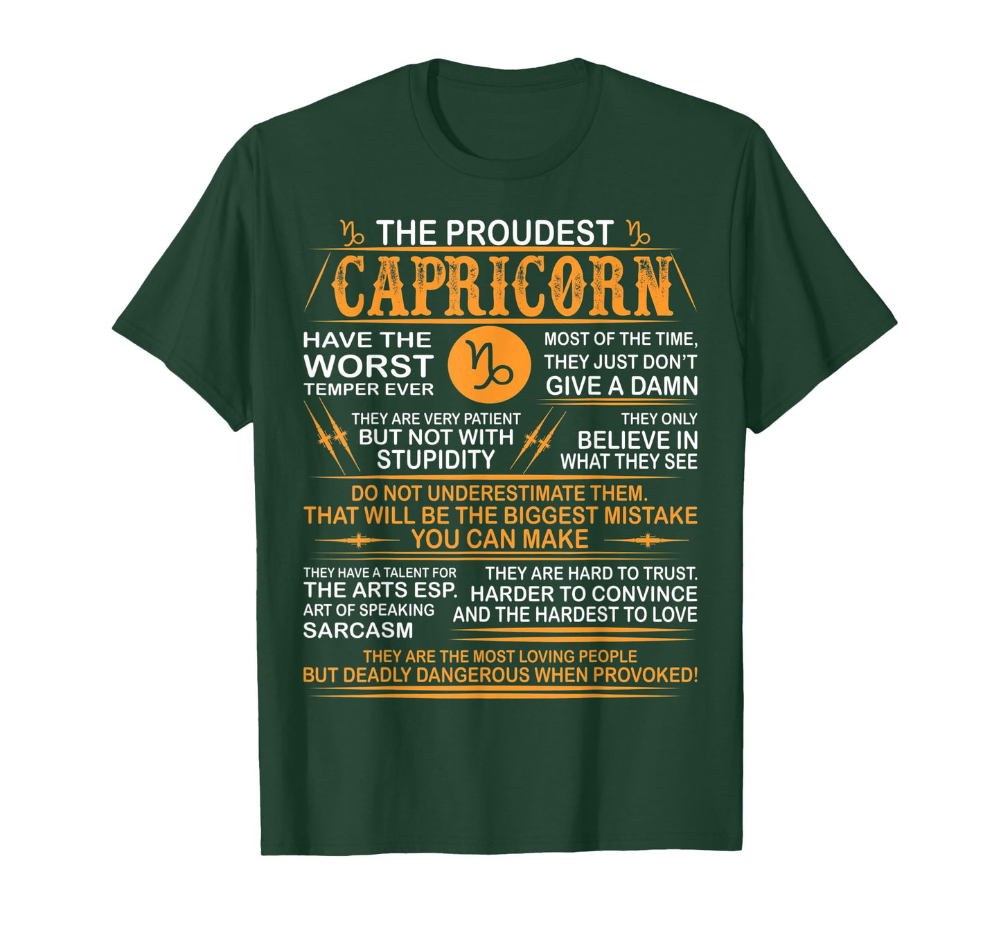 Capricorn Worst Temper Dangerous When Provoked Tshirt
