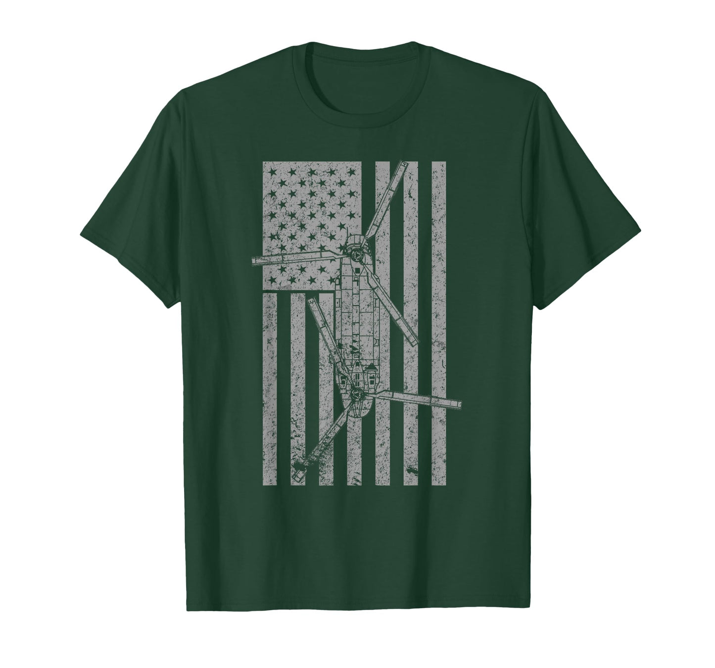 CH-47 Chinook Military Helicopter Vintage Flag Pilot T-shirt T-Shirt