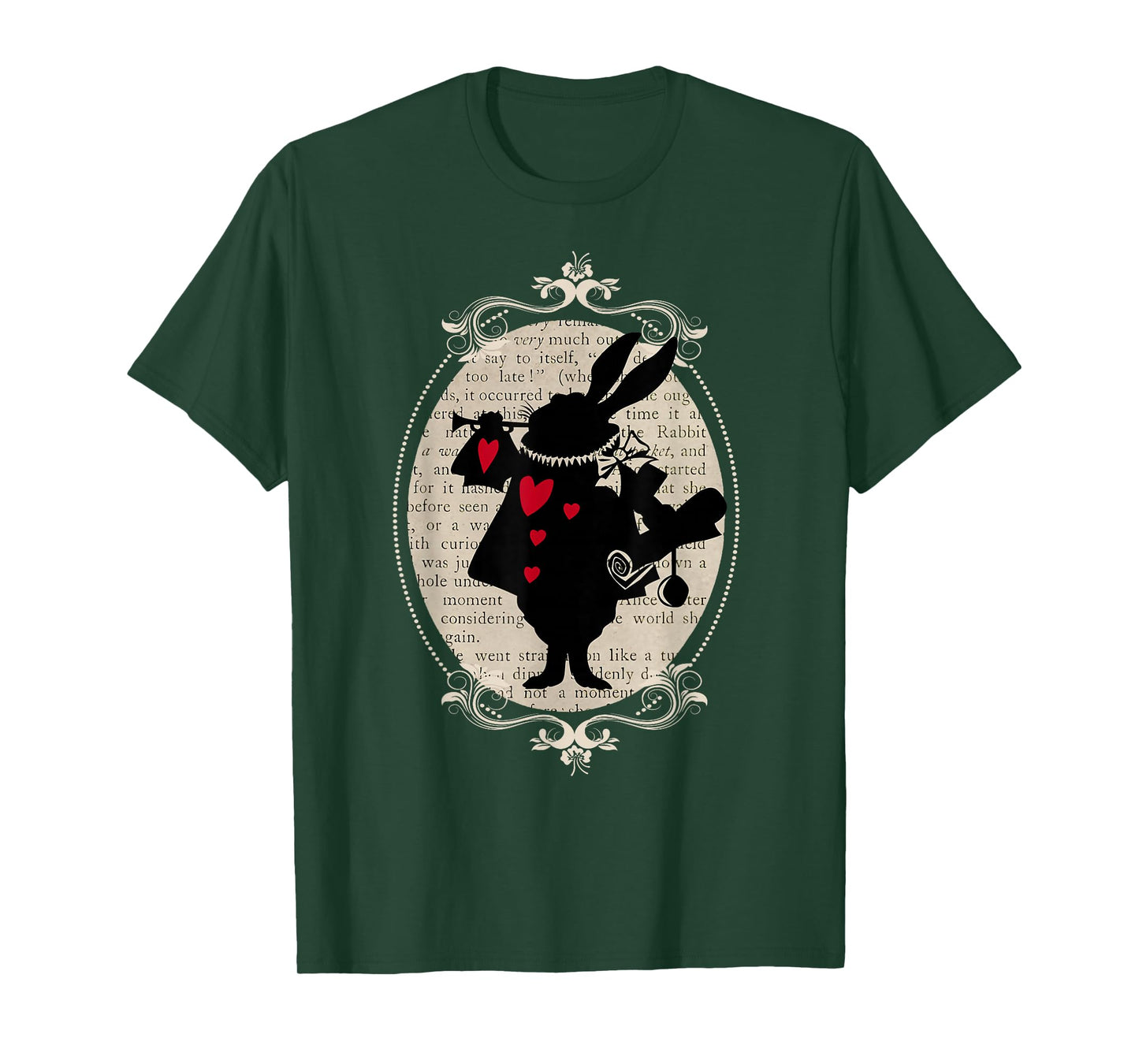 Alice In Wonderland White Rabbit Vintage Book T Shirt Design T-Shirt