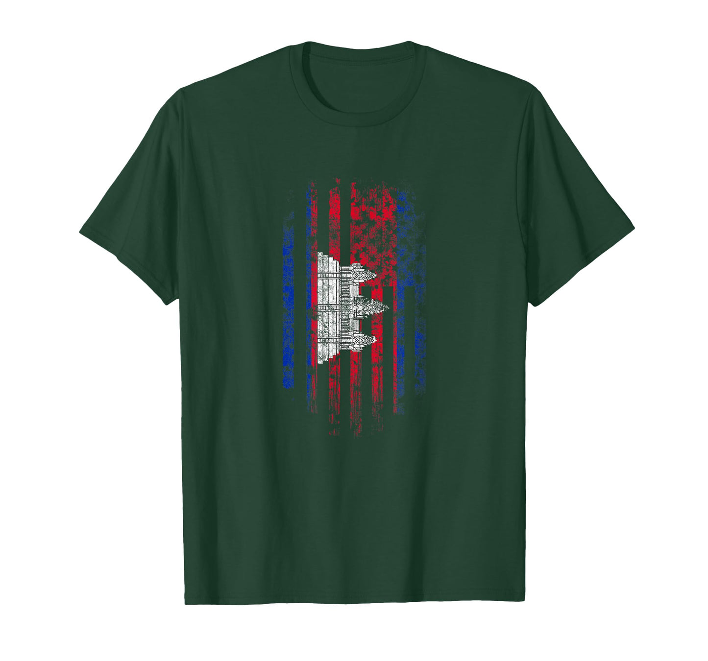 Cambodian American Flag - Cambodia and USA Pride T-Shirt