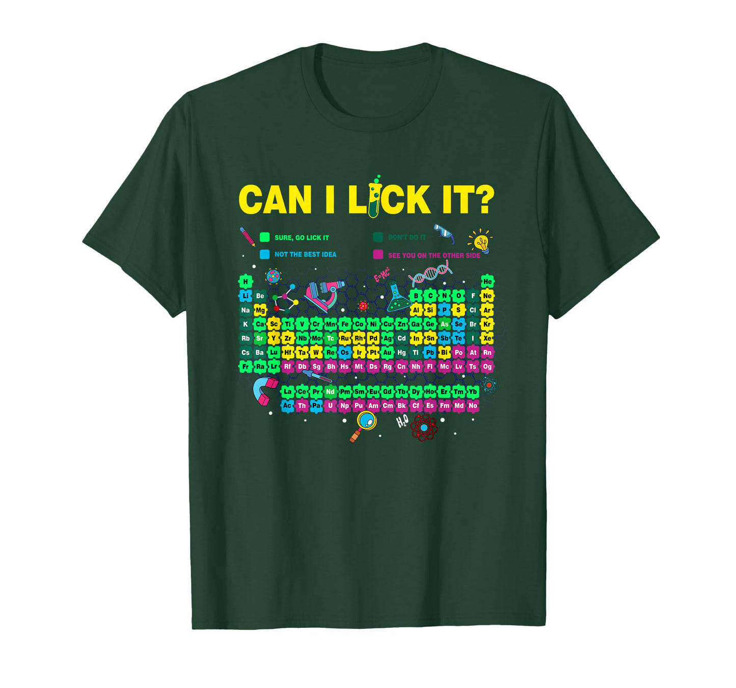 Can I Lick It Funny Science Periodic Table Chemistry T-Shirt