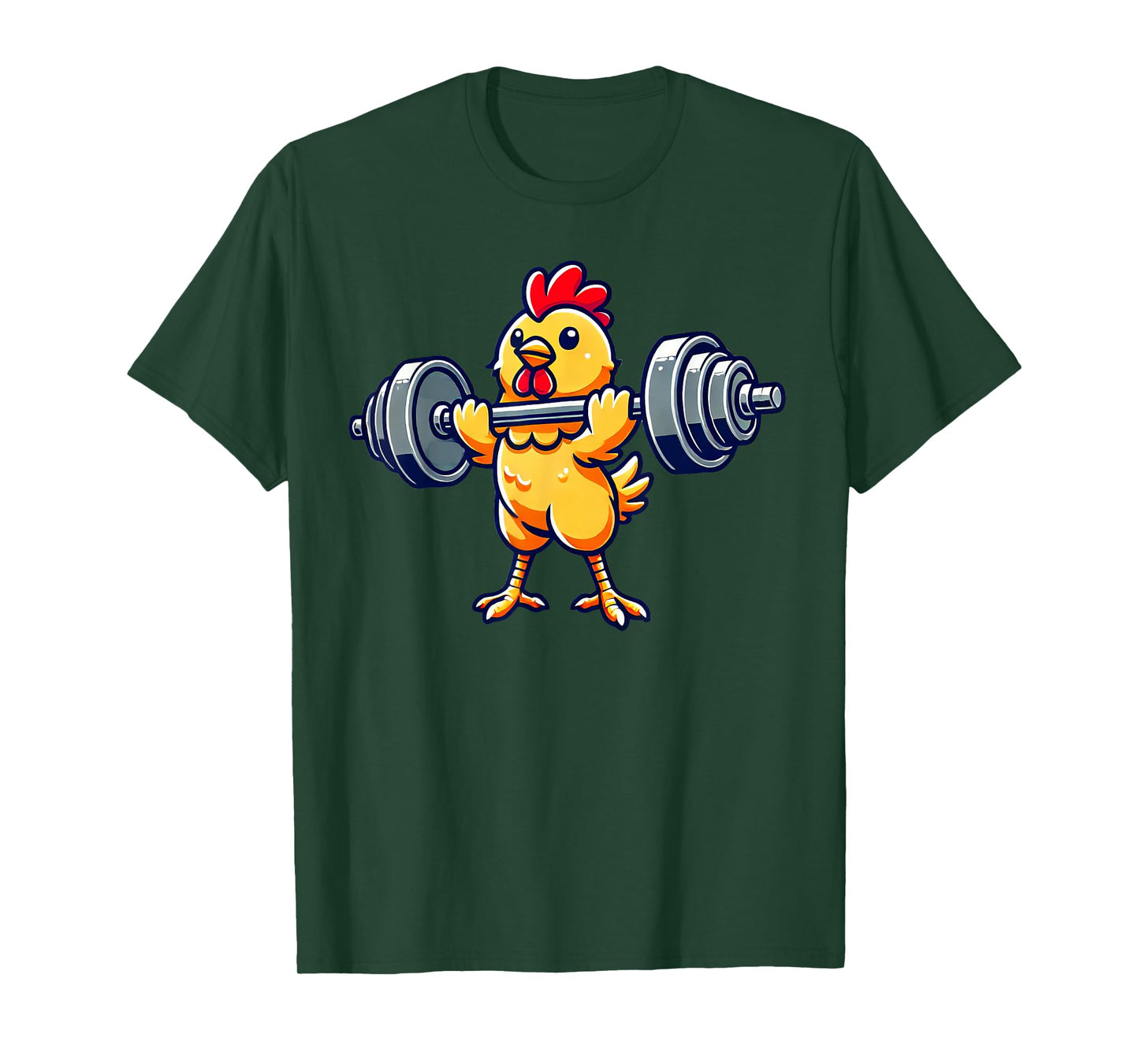 Chicken Powerlifting Weightlifting Gym Workout T-Shirt