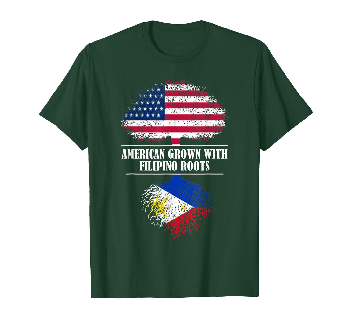 American grown with filipino roots Philippines flag gift T-Shirt