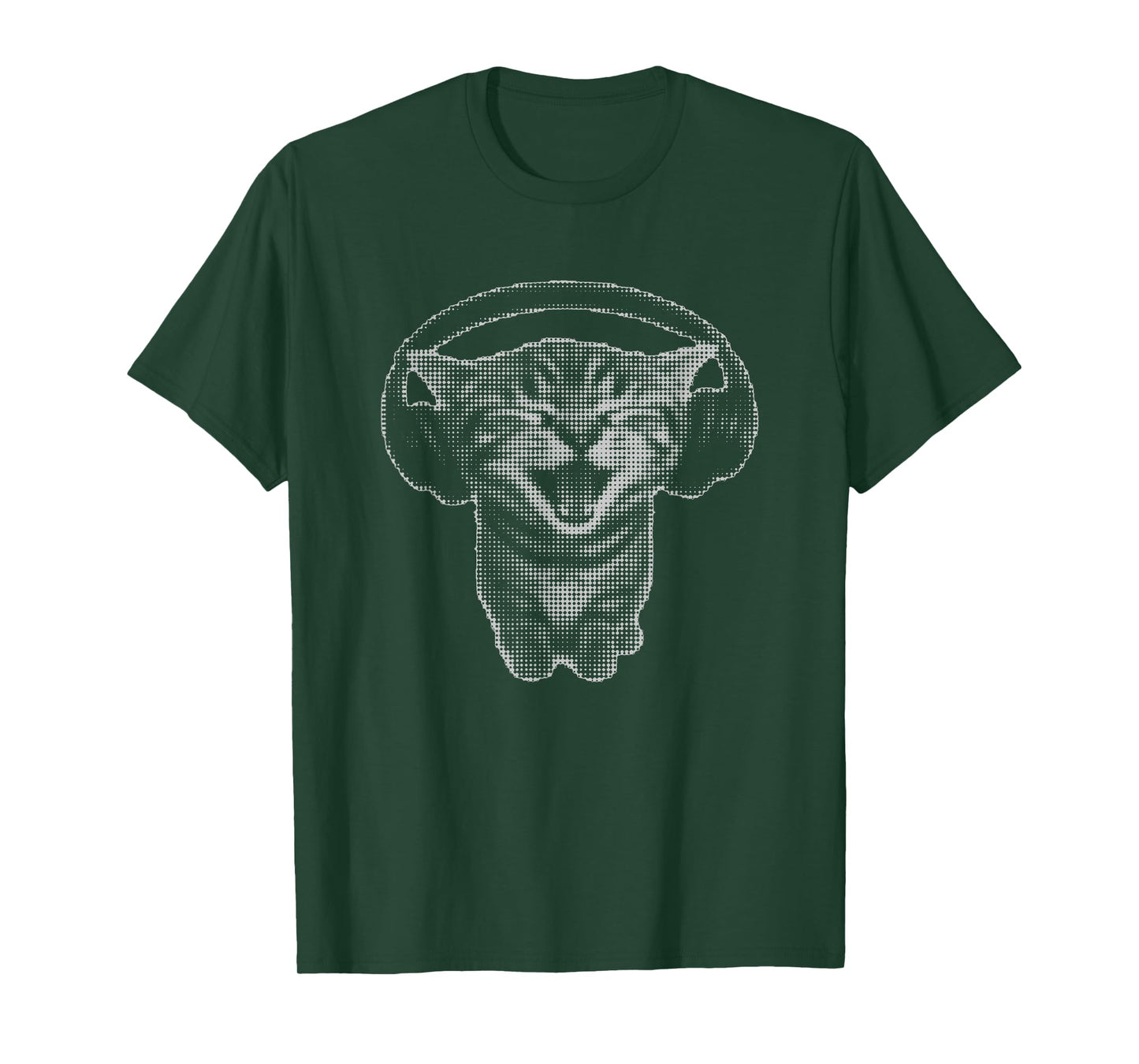 Cute Headphones Cat Funny y2k Grunge Silly Graphic T-Shirt