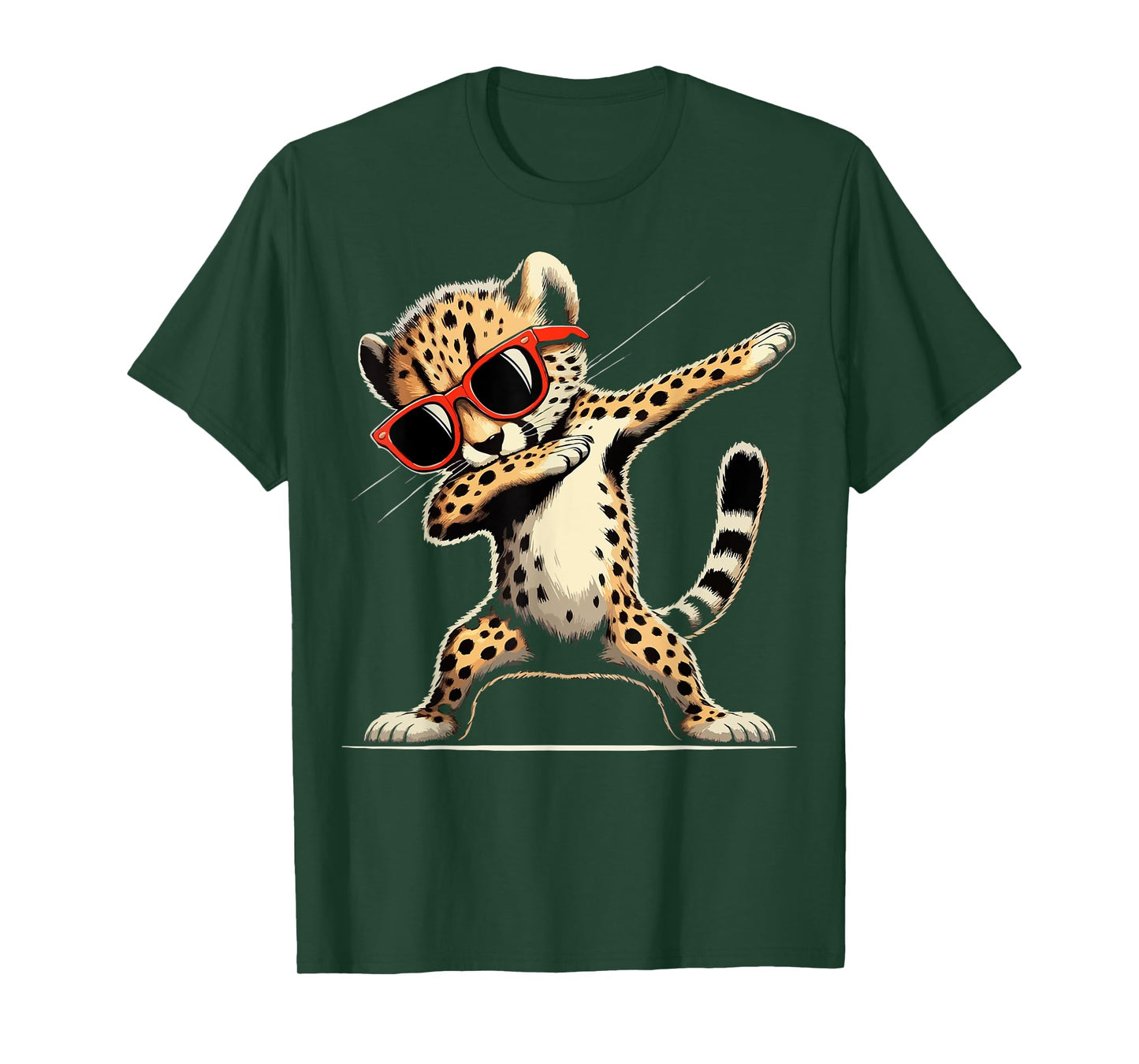 Dabbing Cheetah Sunglasses Cheetah Animal T-Shirt