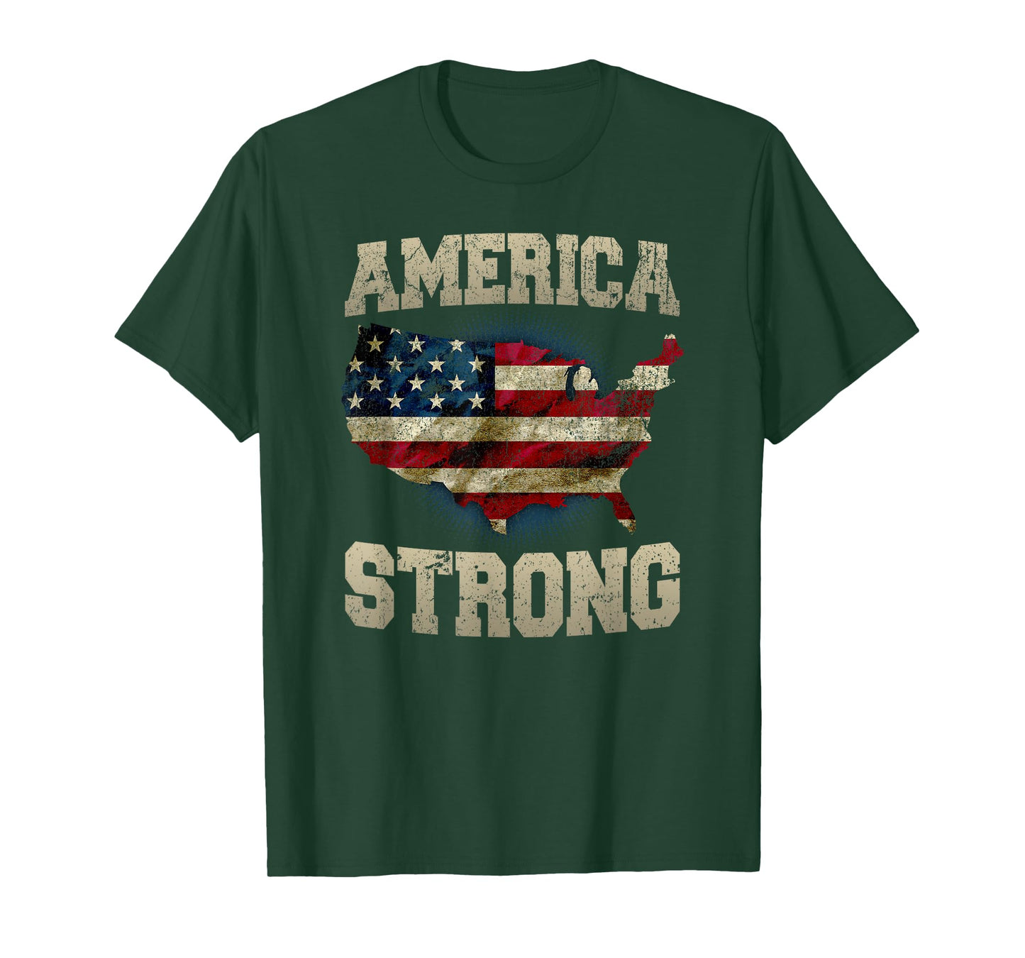 Patriotic America Strong T-Shirt for Women Kids Men