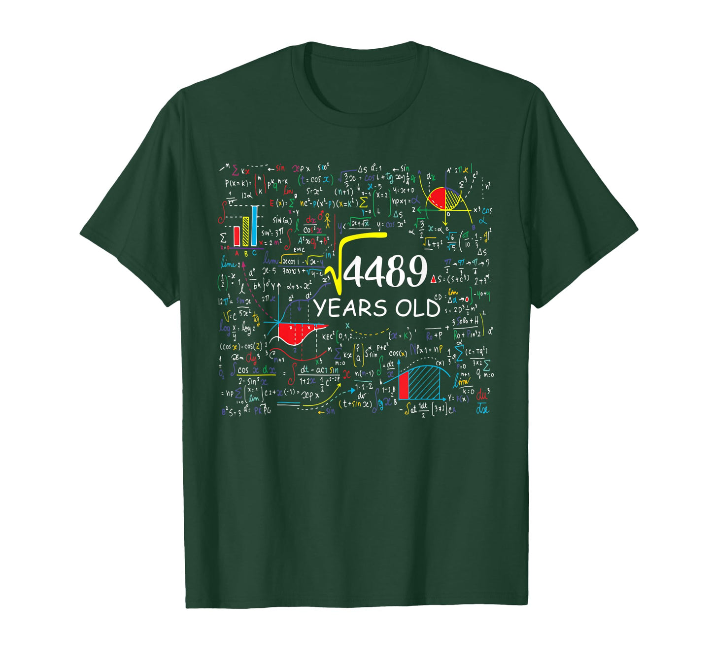 67th Birthday - Square Root of 4489 - 67 Years Old T-Shirt